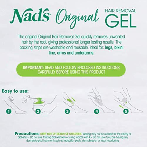Clandestine Project Nad's Natural Hair Removal Gel Refill for Kit No Heating Waxing