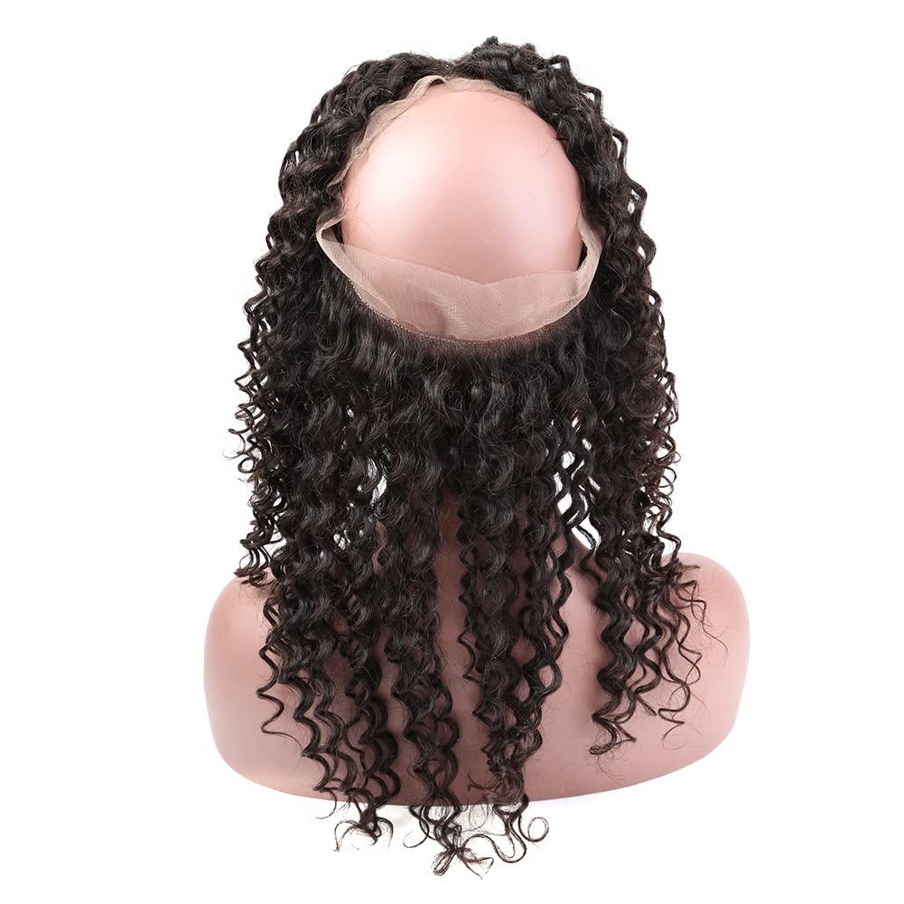 sent hair Sent Hair 360 Lace Frontal Closure with Baby Hair Ear to Ear Free Part Brazilian Virgin Human Hair Curly Wave Human Hair Frontal for Black Women