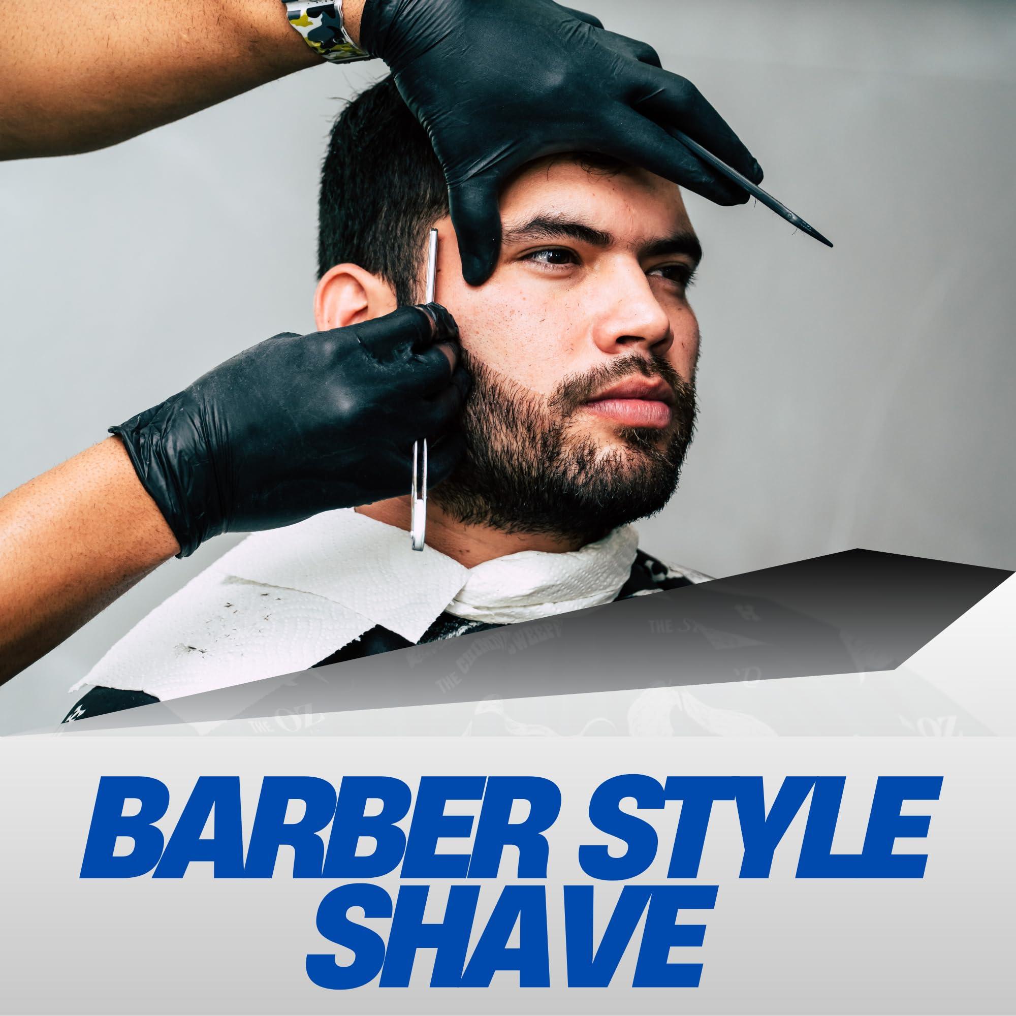 G.B.S G.B.S Barber Straight Edge Interchangeable Razor Shavette - Chrome & Black Stainless Steel Razors with Travel Cases & 20 Refill Blades (Pack of 2)