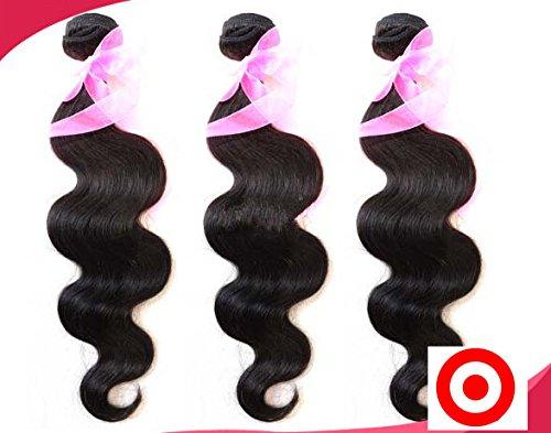 DaJun DaJun Hair 7A Middle Part Lace Closure with 3 Bundles Peruvian Virgin Remy Human Hair Body Wave Natural Color (trademark:DaJun)12"closure+22"24"24"weft