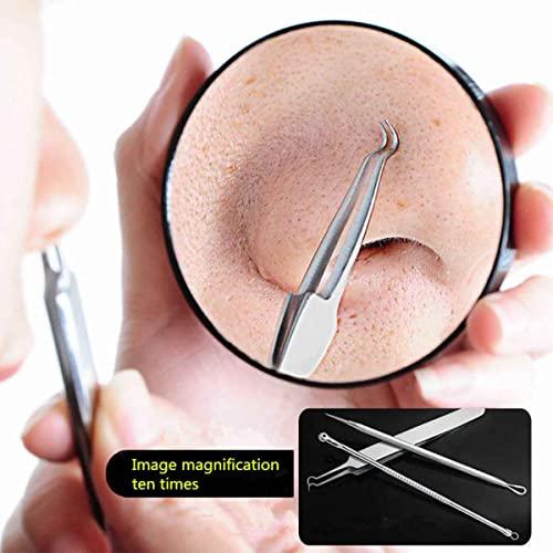 Eztronics Corp Blackhead Remover Pimple Popper Tool Kit - (9 Piece Kit) - Professional Stainless Pimples Comedone Extractor Removal Tool