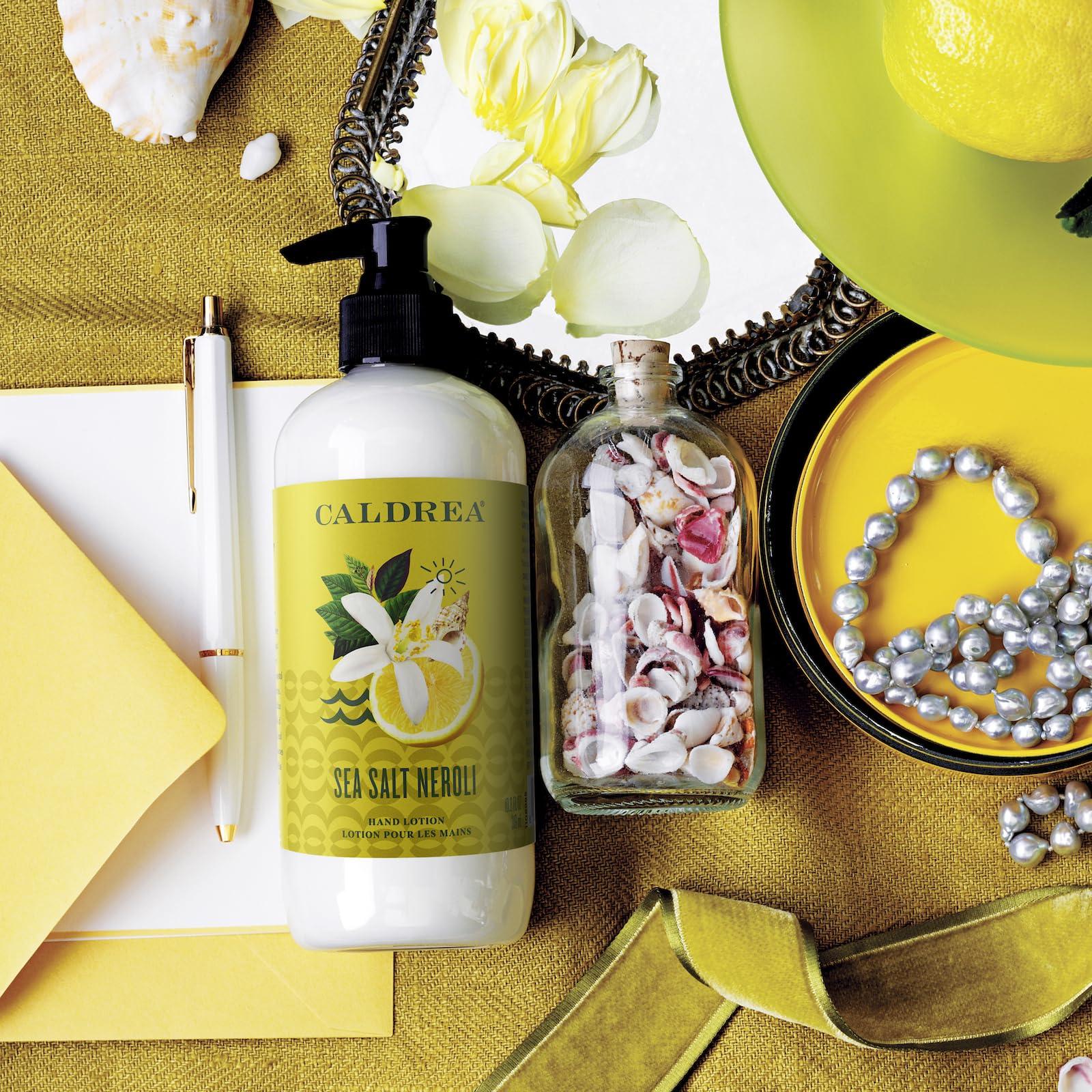 Caldrea Caldrea Hand Lotion, For Dry Hands, Made with Shea Butter, Aloe Vera, and Glycerin and Other Thoughtfully Chosen Ingredients, Sea Salt Neroli Scent, 10.8 oz