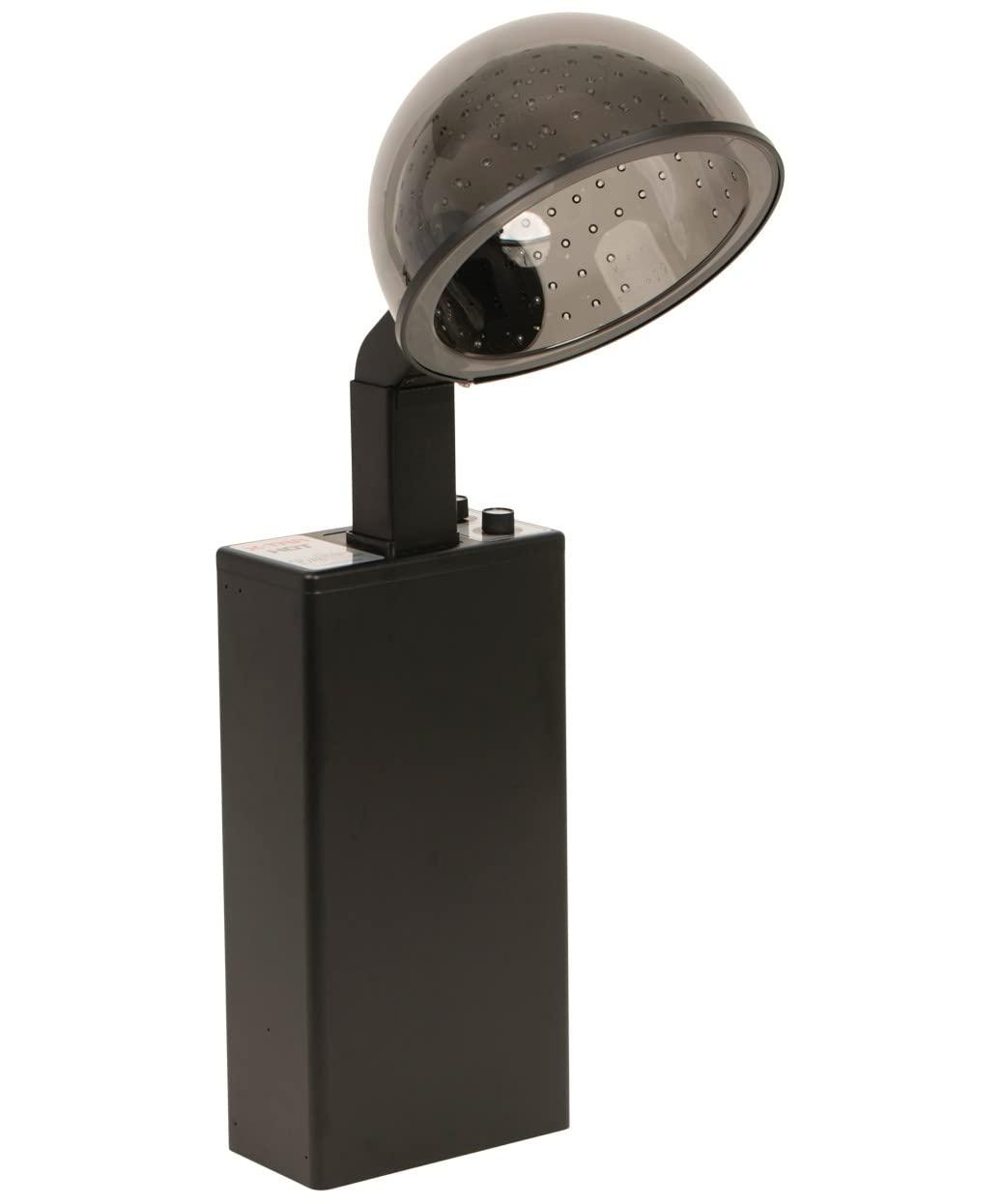 Buy-Rite Salon & Spa Equipment Buy-Rite Chelsea Professional Hair Dryer Chair Combo, Commercial Salon Dryer with 980 Watt Hood, Extra Wide Tufted Chair, Brass Nailhead Trim, NIN-9902DC&HL-1500-GRY (Gray)