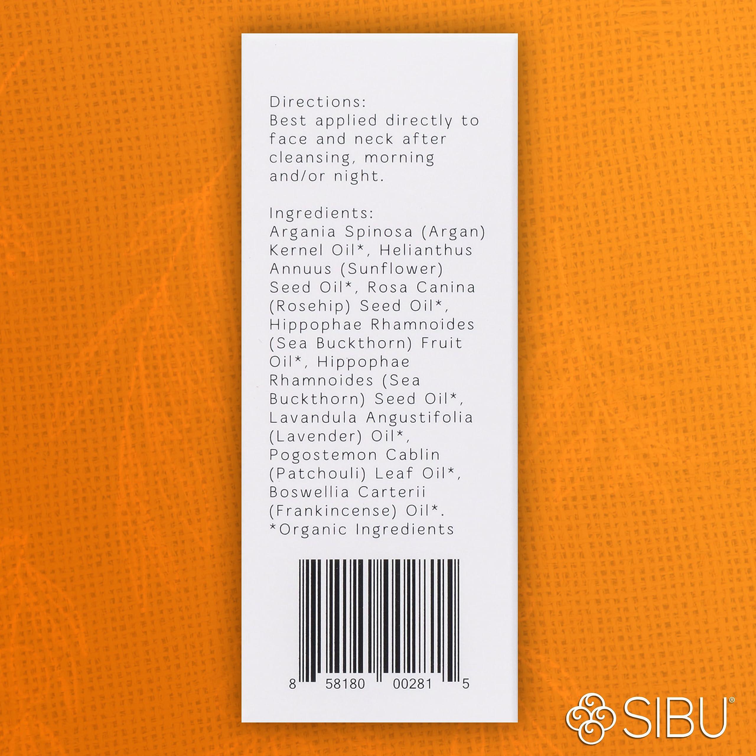 sibu Sibu LUXE Oil, Made with USDA Organic Essential Oils and Premium Himalayan Sea Buckthorn (1 oz) Hydrates, Reduces Redness, and Soothes Irritated Skin