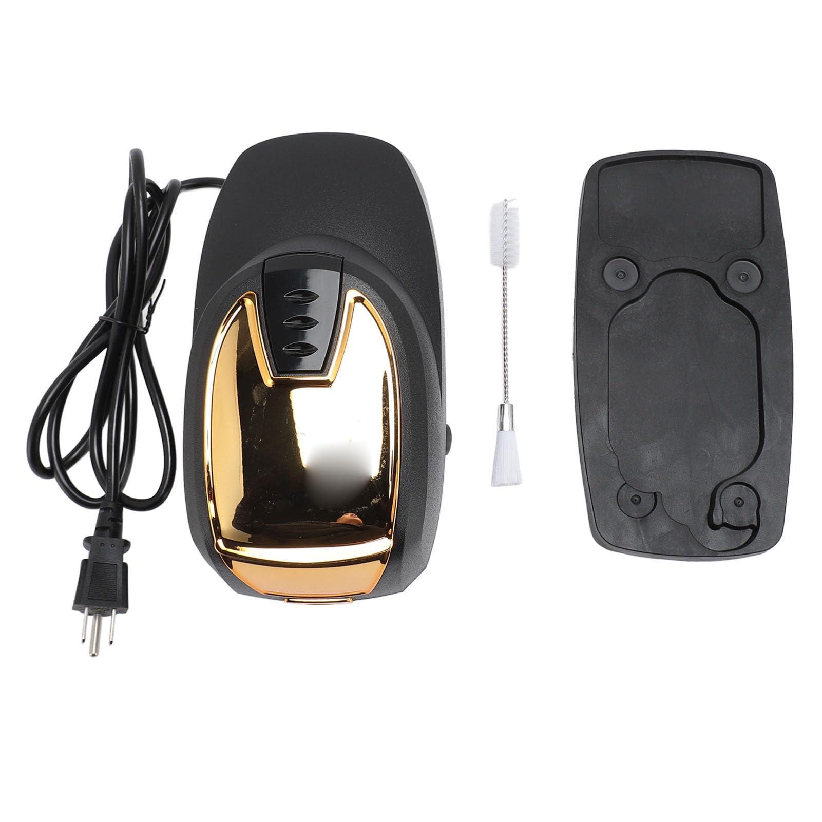 Pongnas Professional Hot Lather Machine for Shaving Large Capacity Electric Foaming Machine Shaving Foam Machine for Home Salon Barber Shop, Black Gold (US Plug 110V)