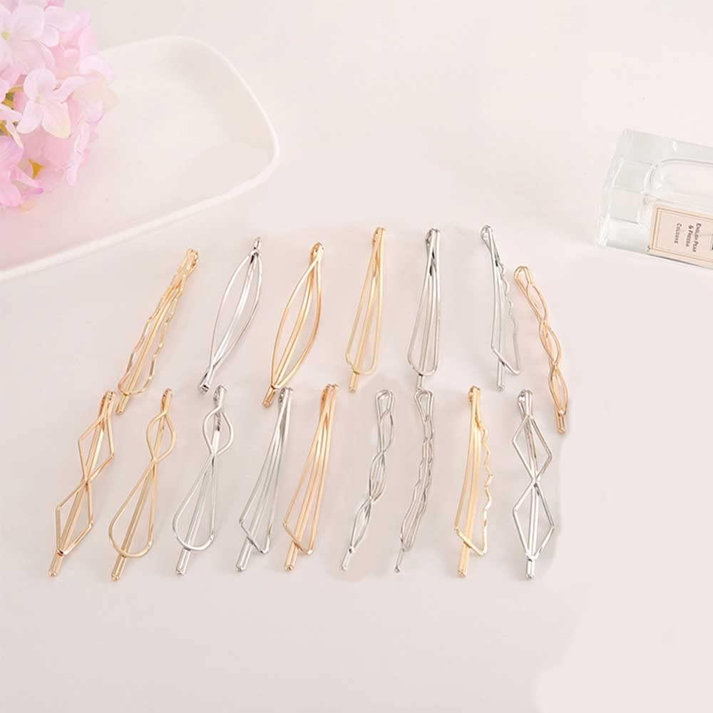 whitebridge WHITEBRIDGE 16pcs Gold And Silver Bobby Pins For Women Girls
