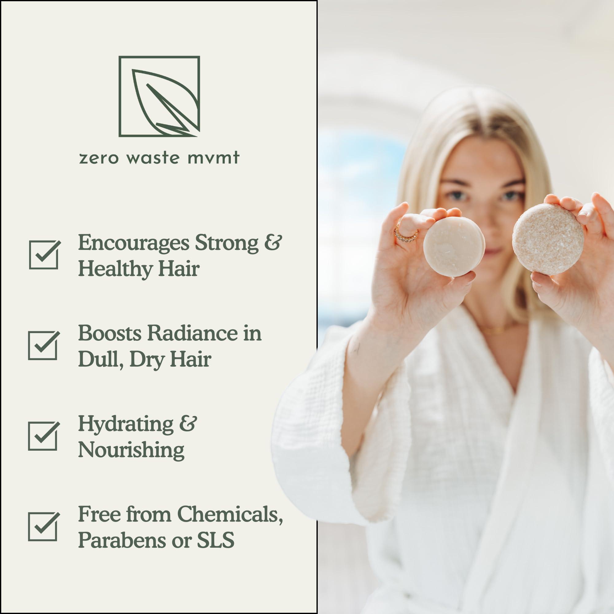 Zero Waste MVMT Zero Waste MVMT Conditioner Bar | Cedar + Patchouli | Eco-friendly Conditioner with Travel Container | Natural Salon Quality Conditioner, Zero Waste & Plastic Free