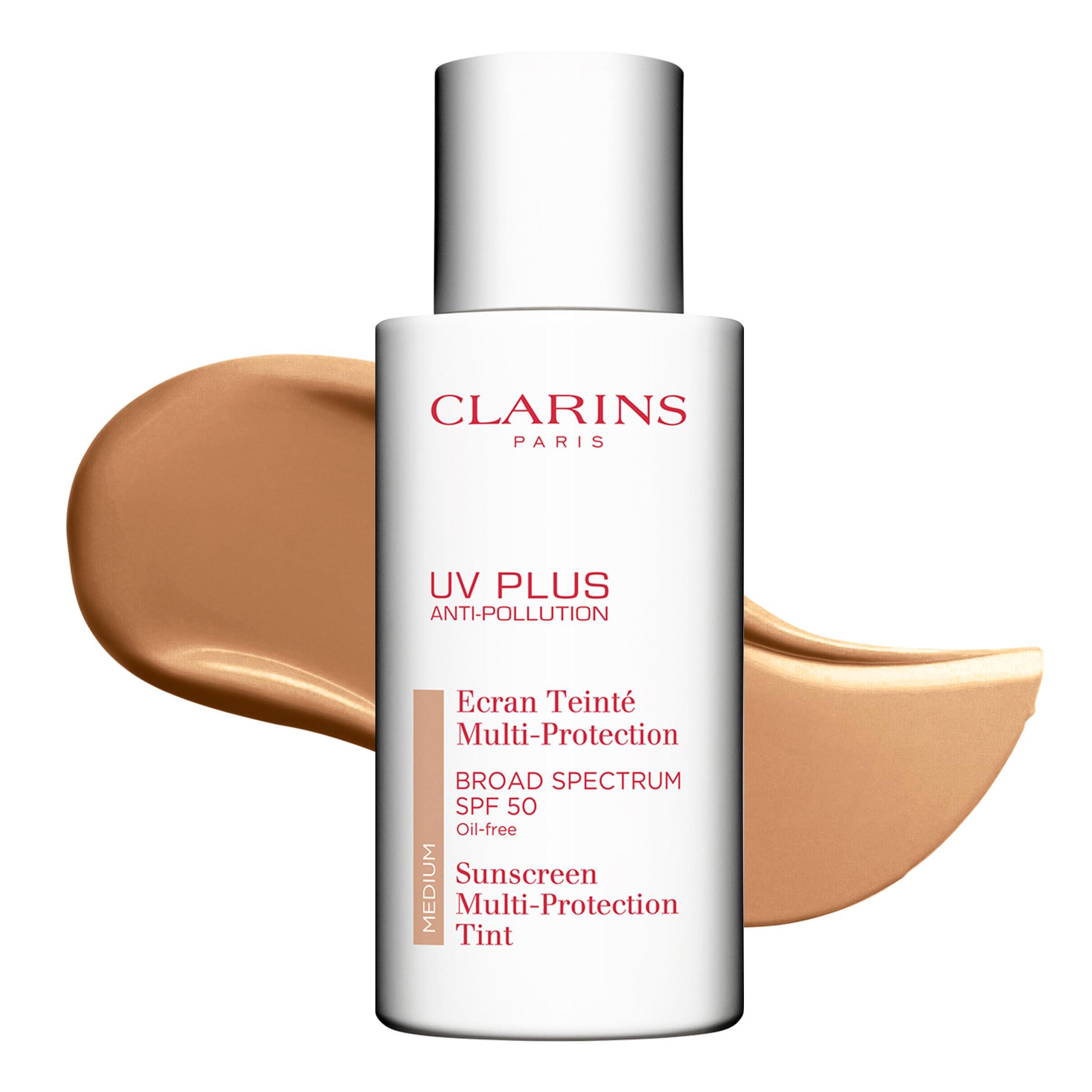Clarins Clarins NEW UV Plus Anti-Pollution, Broad Spectrum SPF 50 Tinted Face Sunscreen | Sheer Finish | Lightweight and Oil-Free | Triple Protection From UVA/UVB Rays, Free Radicals and Pollutants