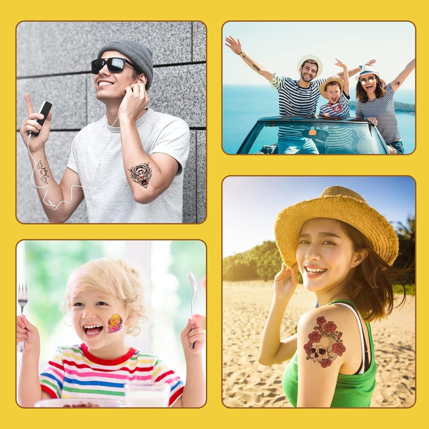 MECOLOUR Printable Temporary Tattoo Paper for Laser/Inkjet Printer - 8.5\"X11\" DIY Personalized Image Transfer Sheet for skin (White-25 Sets)