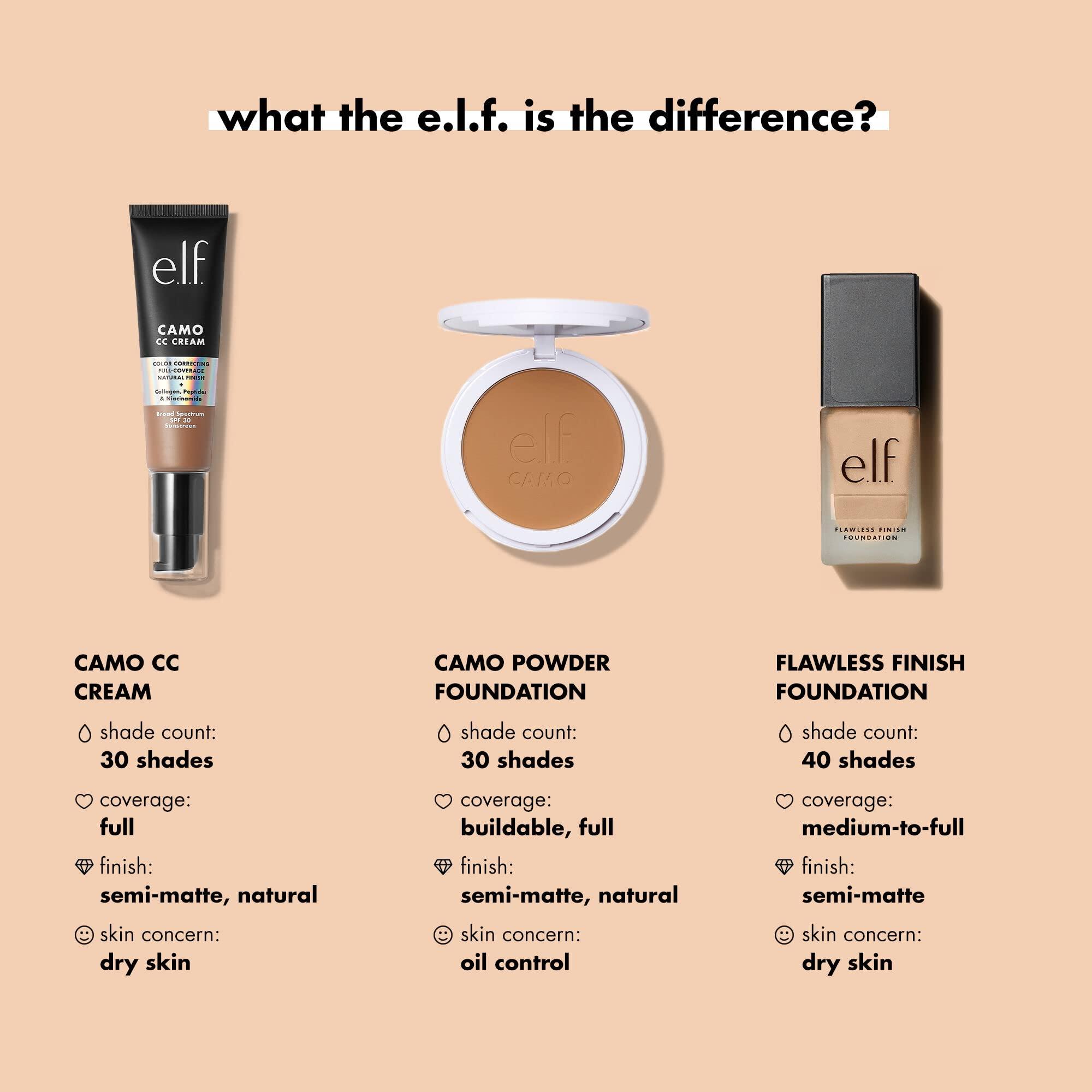 e.l.f. e.l.f. Flawless Satin Foundation, Lightweight & Medium Coverage, Semi-Matte Finish, Vegan & Cruelty-Free, Chai, 0.68 Fl Oz (20mL)