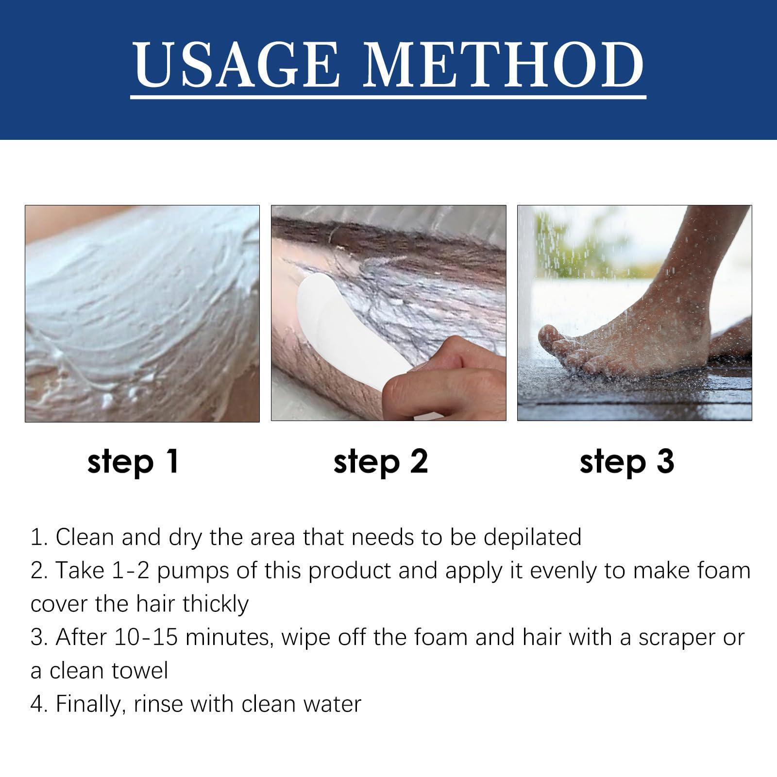 OGoeesy Hair Removal Spray Foam for Men Hair Removal Cream - Effective & Painless Hair Removal Cream for Men\'s Underarm Chest Back Legs - Depilatory Cream Suitable For All Skin Types
