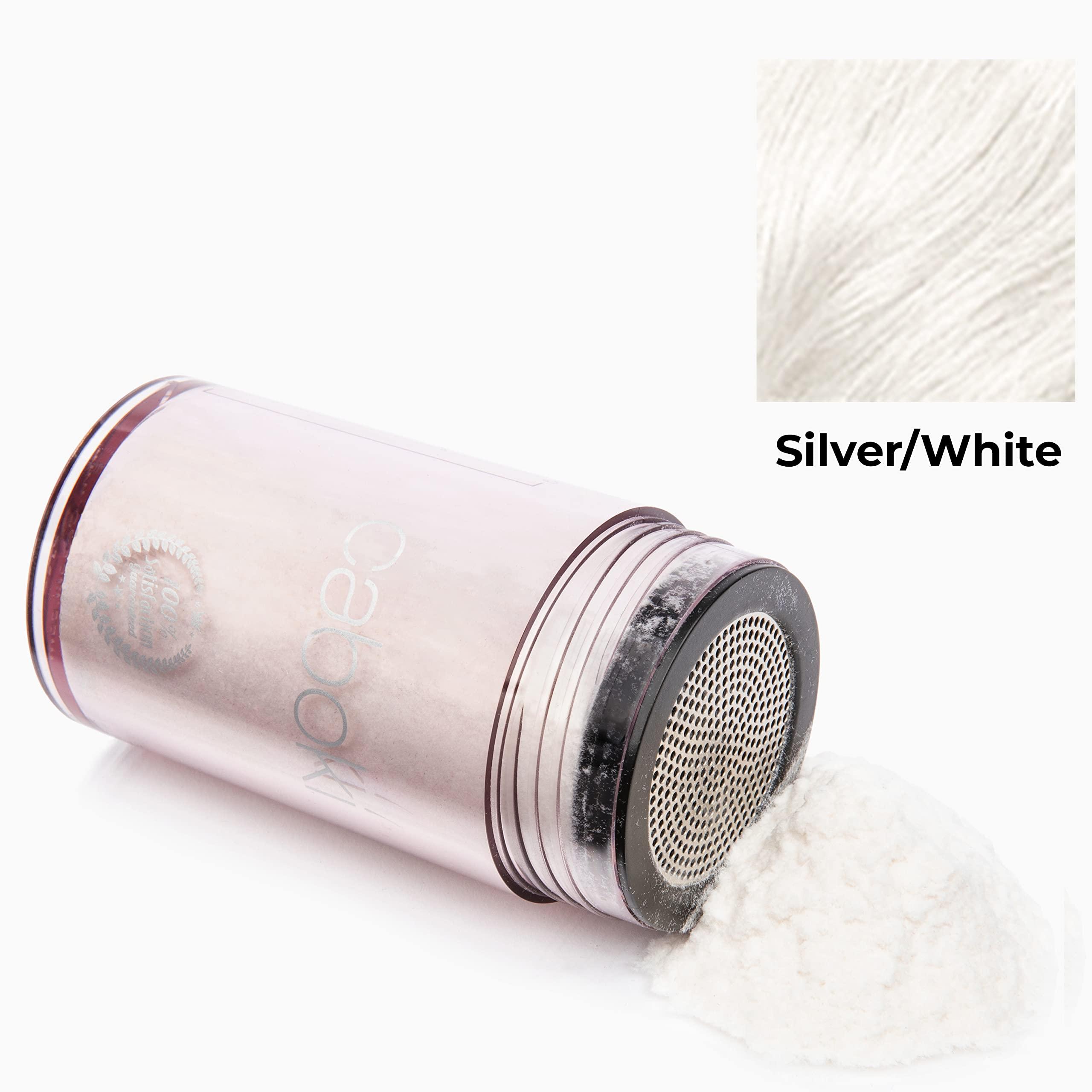 Caboki CABOKI VALUE PACK 1, 2x30G Hair Building Fibers Plus Hair Fiber Spray. 180-Day supply, Silver/White