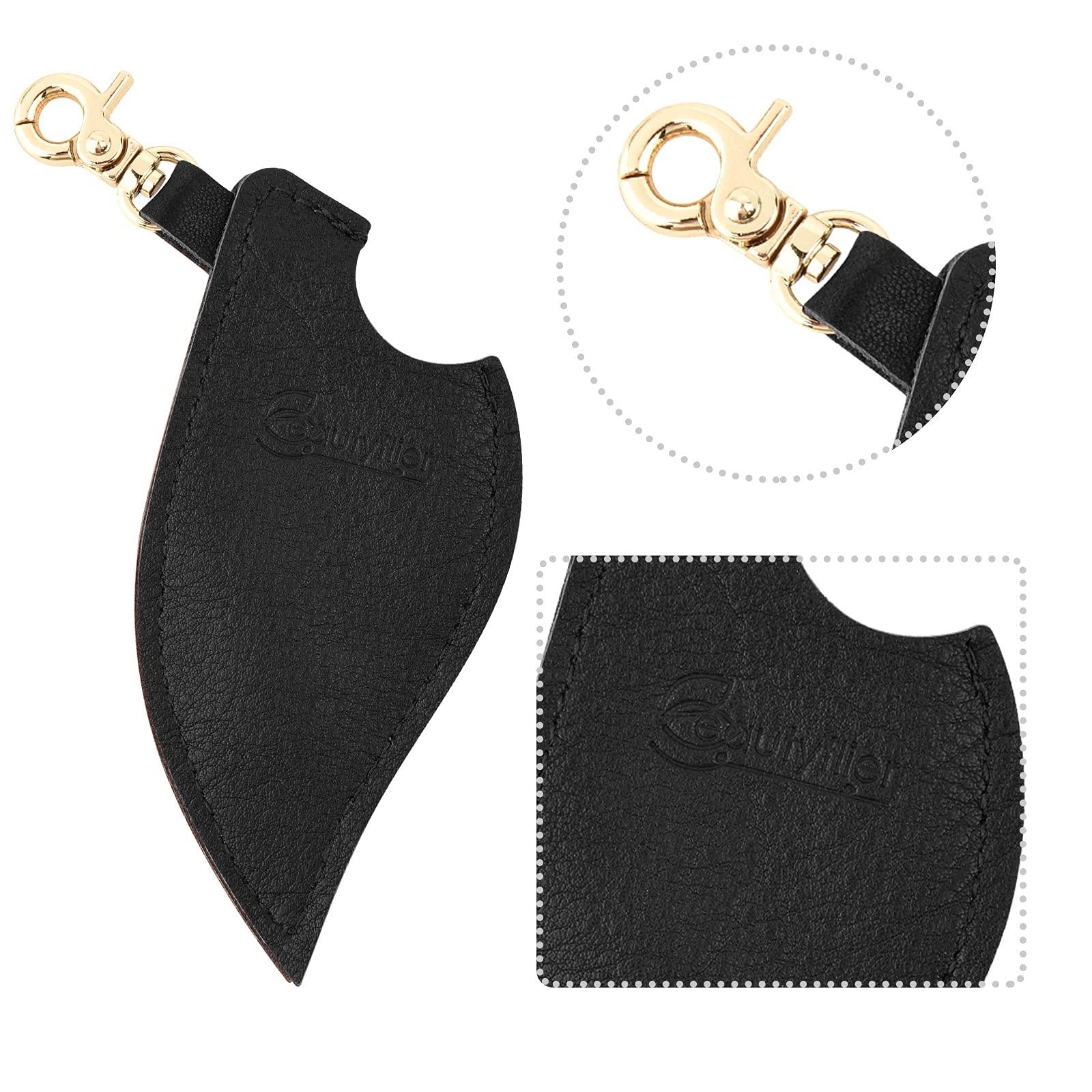 Beautyflier Beautyflier Clip-on Chapstick Sleeves, Soft Leather Keychain Lipstick Holder Chapstick Pouch Lip Balm Holder Travel Accessories