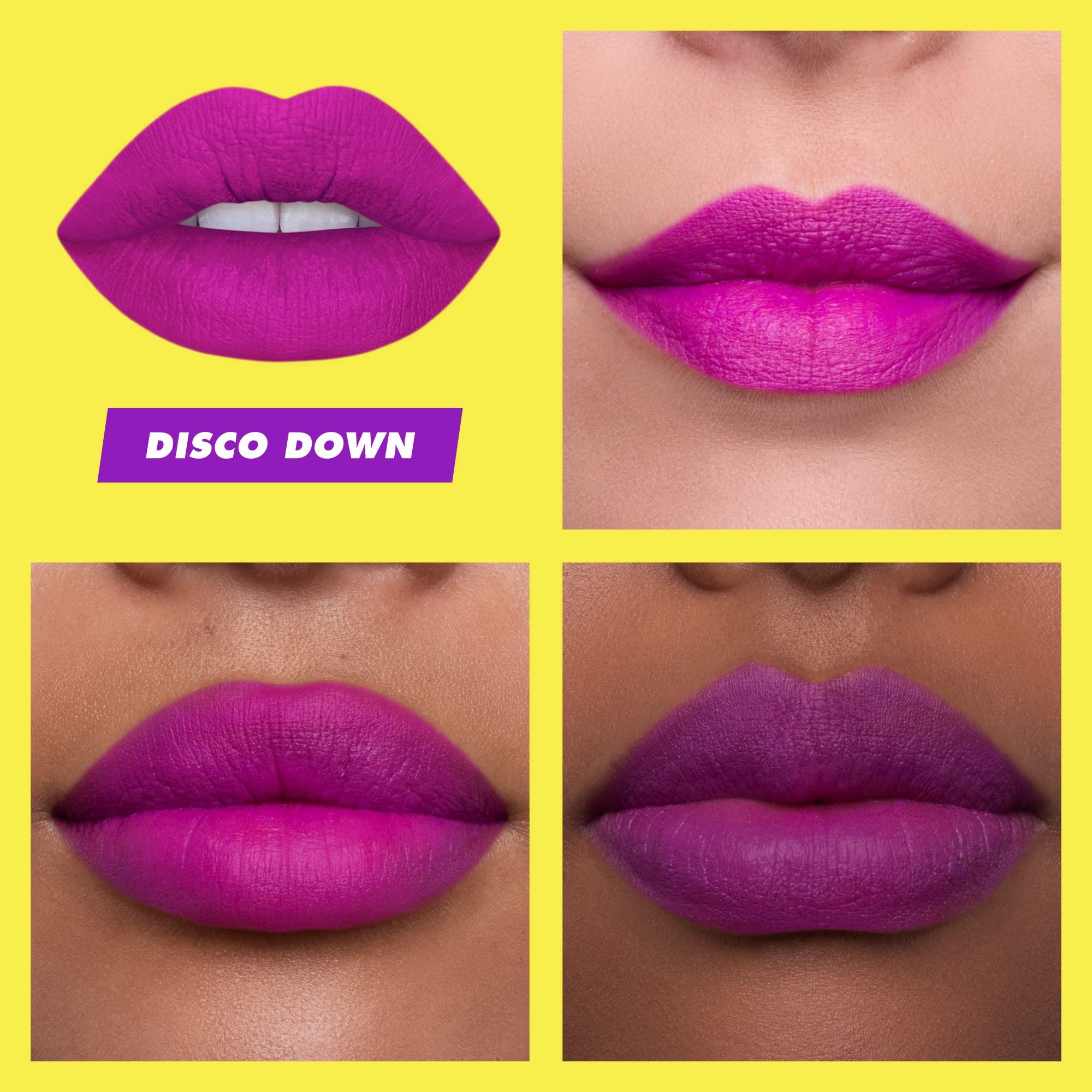 Lime Crime Lime Crime Soft Touch Comfort Matte Lipstick, Disco Down (Bright Magenta) - Flirty Retro Shades - Full-Coverage Long Lasting, Lip Lining & Soft Formula for All-Day Wear - Talc-Free & Paraben-Free