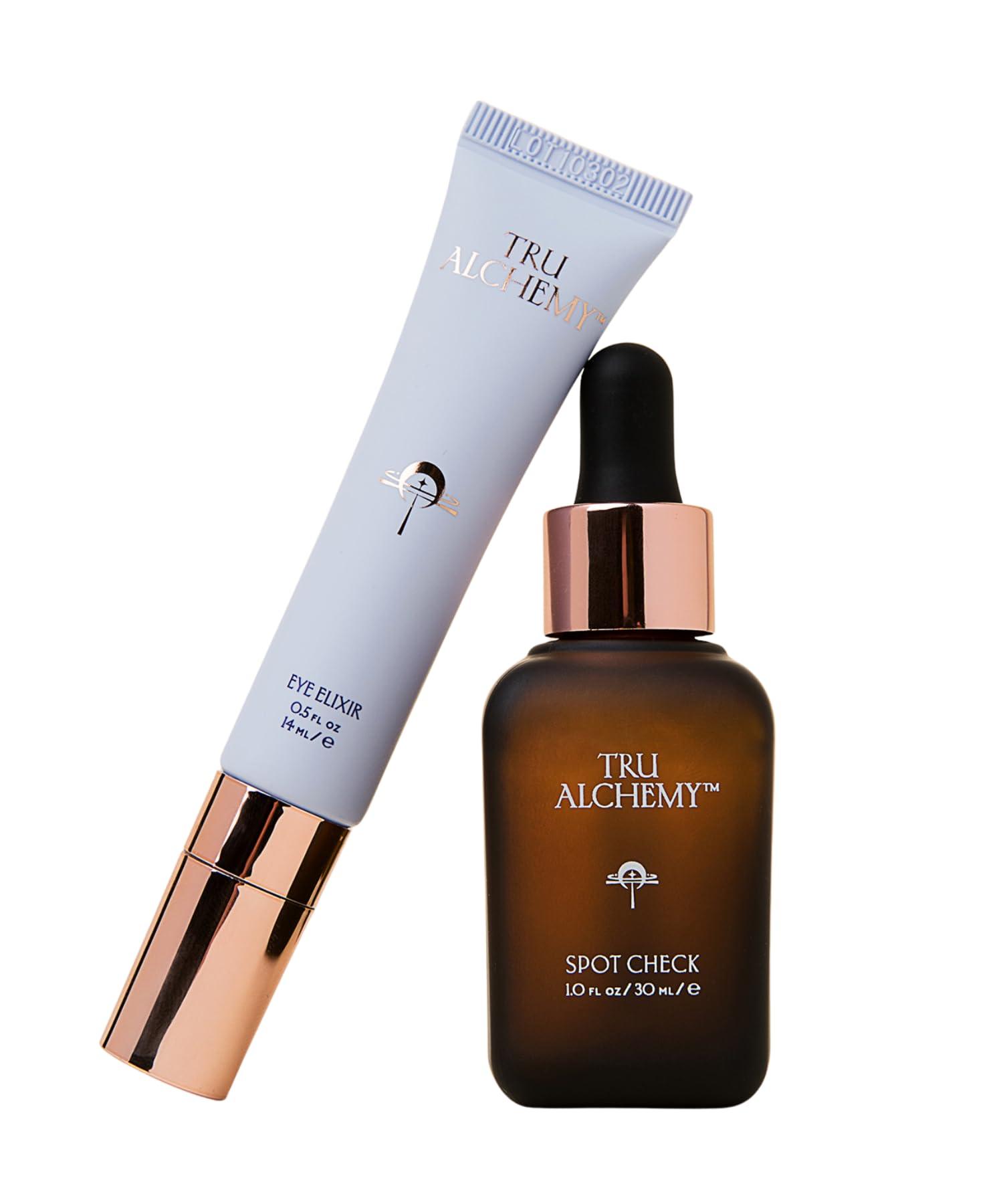 Tru Alchemy Tru Alchemy Spot Check + Eye Elixir Bundle | Brightening Serum + Spot Corrector with Niacinamide, TriDroxy Acid Blend, Hyaluronix + Cooling Eye Treatment with Hyaluronix, Caffeine, & Vitamin C