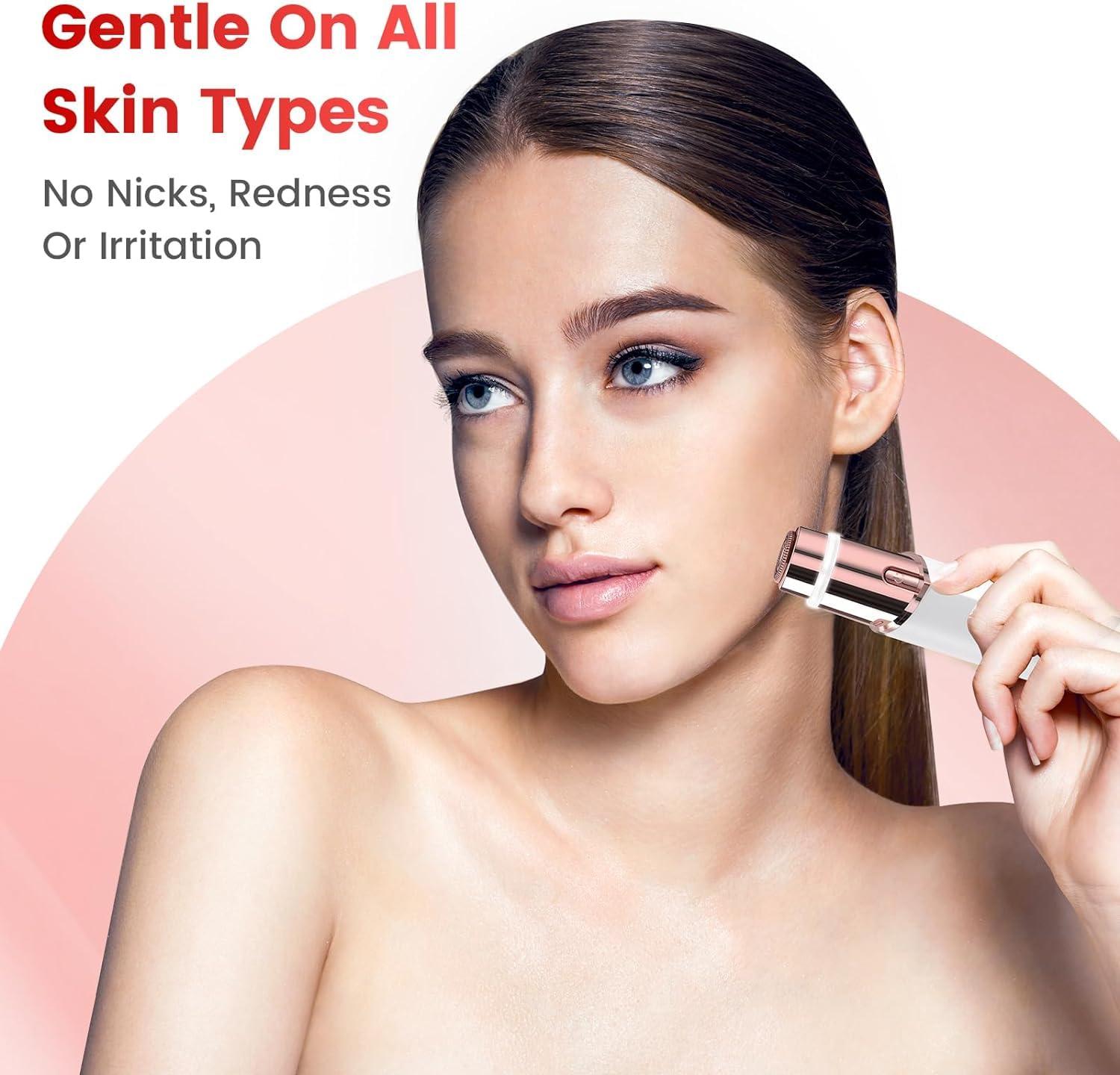 BEENLE Generation 3Facial Hair Remover Replacement Heads for Finishing Touch Flawless Facial Hair Remover, Replacement Blades for Finishing Touch Flawless Gen 3 Hair Removal, 4 Pack