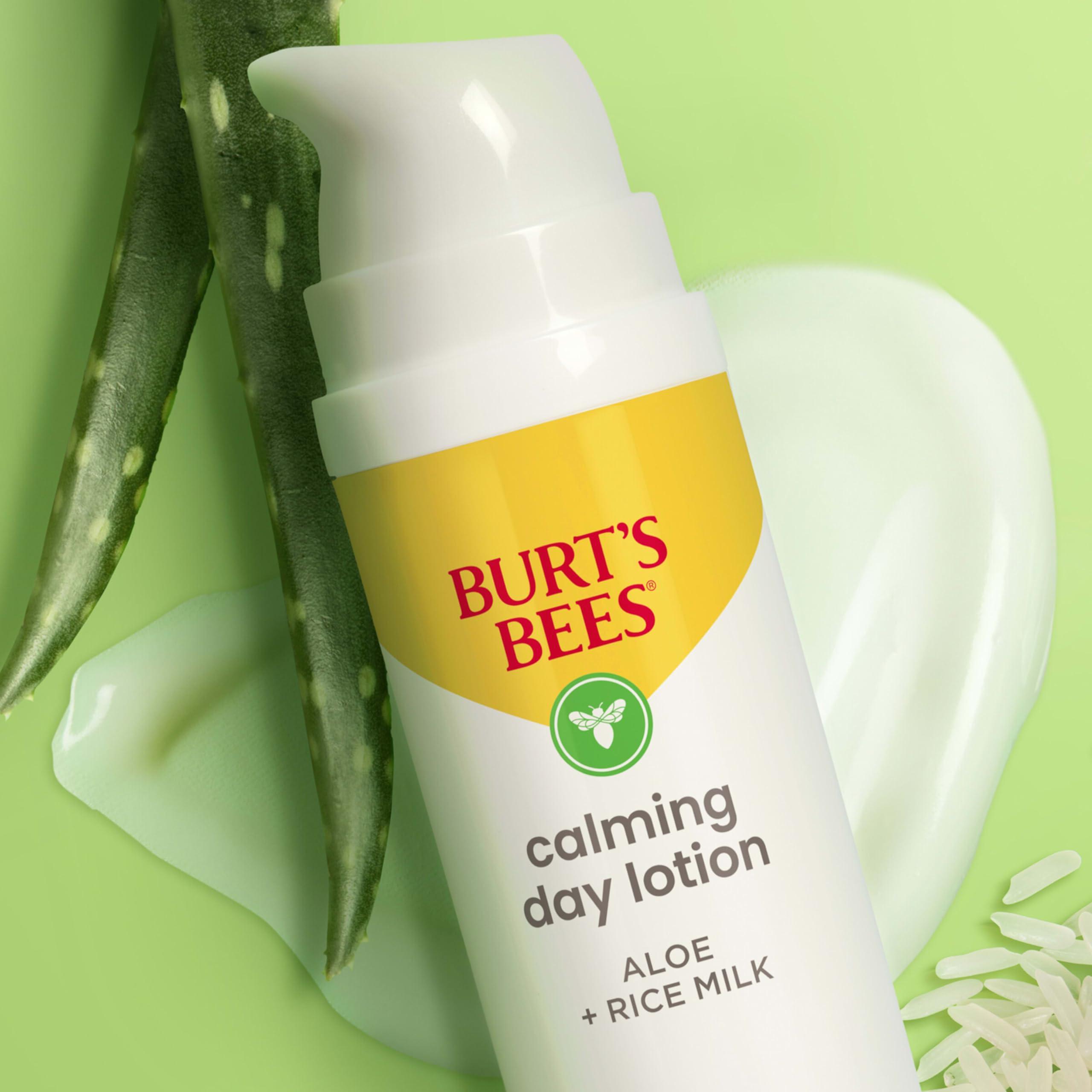 Burt's Bees Burt's Bees Calming Day Face Lotion With Aloe and Rice Milk, Soothing Face Lotion for Sensitive Skin, 98.9 Percent Natural Origin Skin Care, 1.8 oz. Bottle