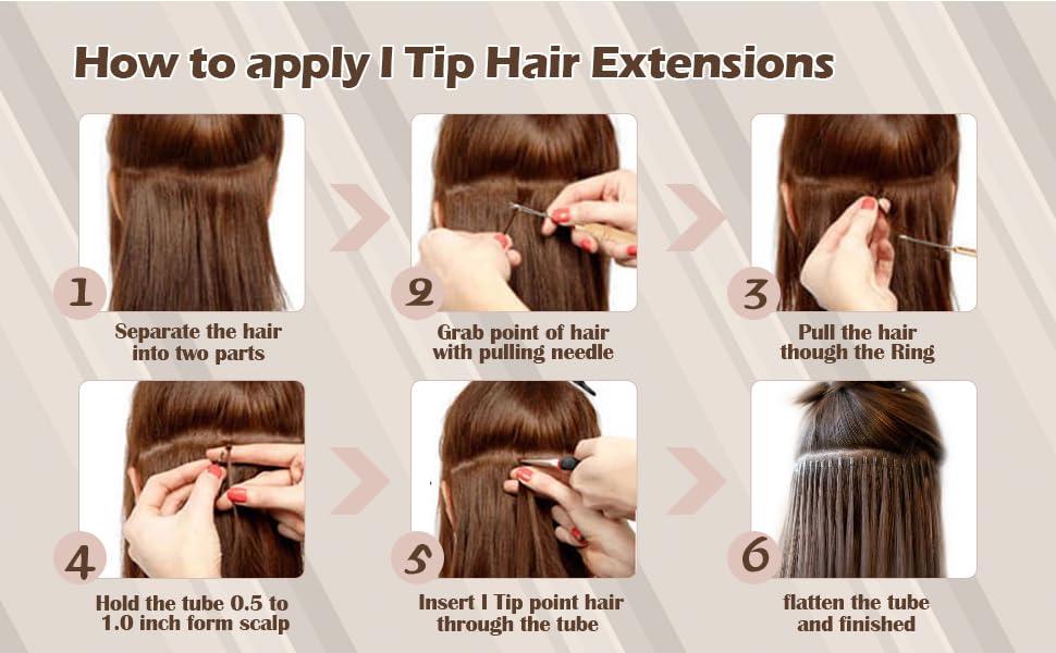 FUIBEJAE Micro Link Human Hair Extensions Micro Ring Loop Remy Hair Fish Line Natural Straight Real Hair Extension for Women 50G,16inch