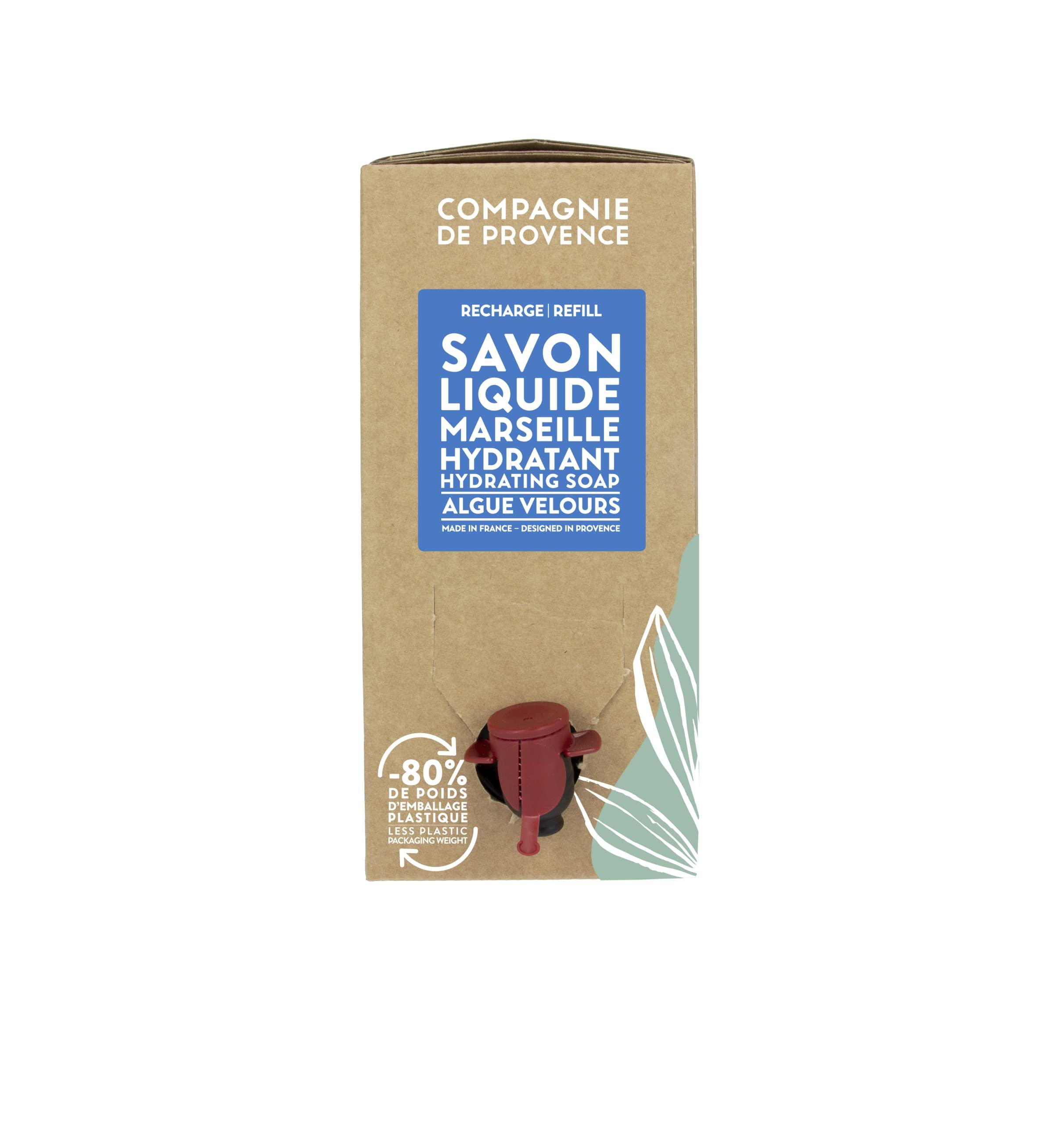La Compagnie de Provence Compagnie de Provence Savon de Marseille Nourishing Liquid Soap, Velvet Seaweed, 101.4 Fl Oz Eco Refill