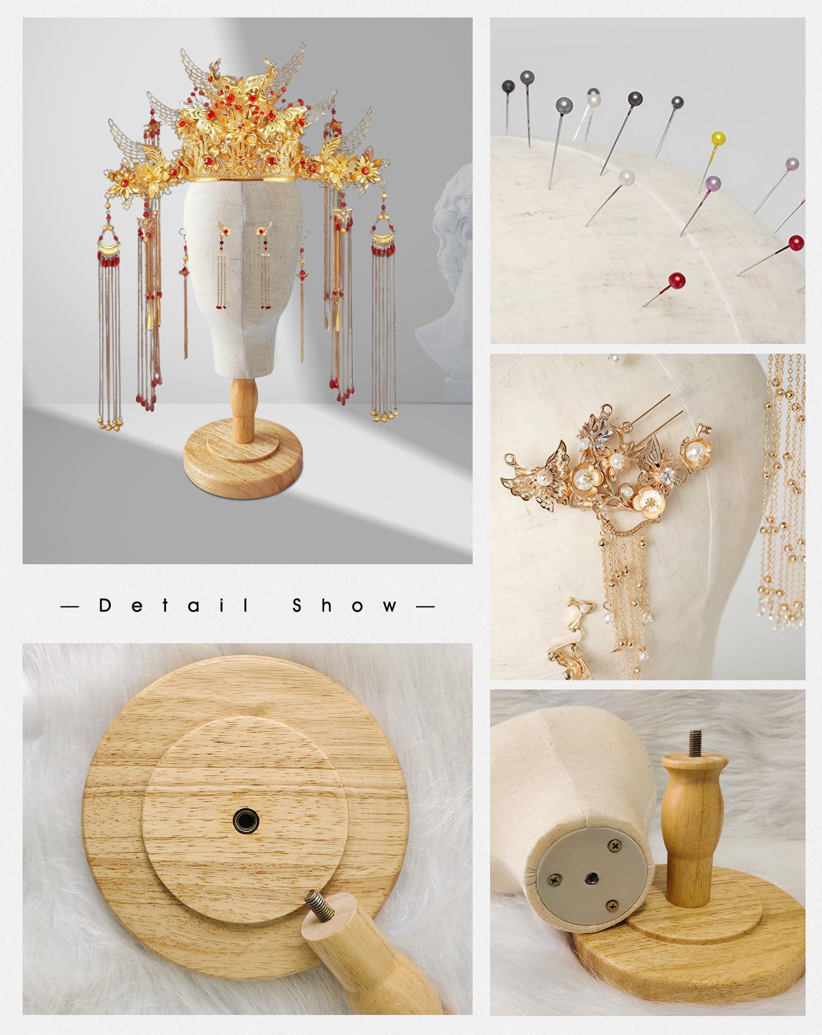 CHADWICK CHADWICK Pinnable 21\" Wig Head Stand+Head Circumference 18 Inches Baby Mannequin Head