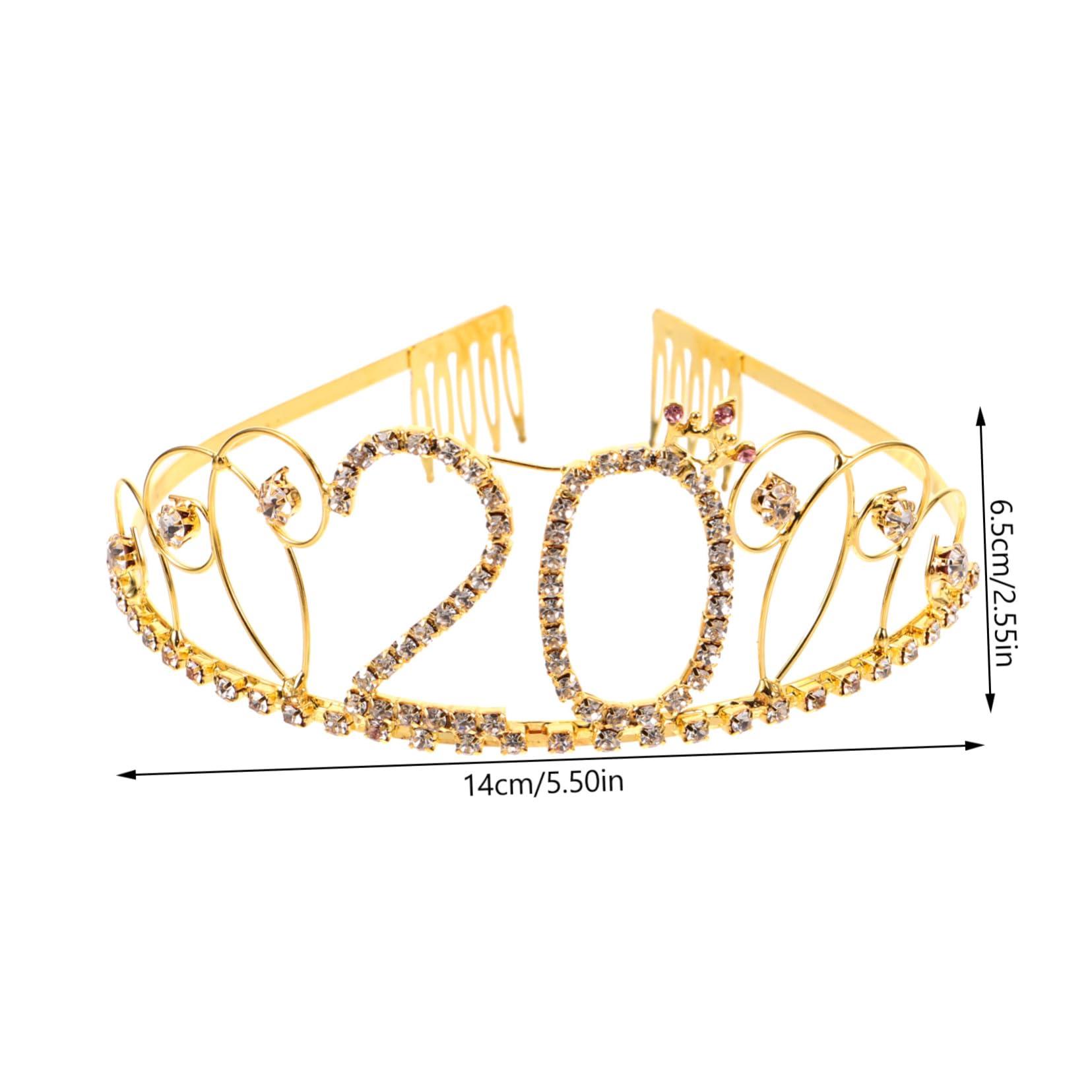 DRESSOOS DRESSOOS 1pc Crown Hair Clasp Party Hair Clasp Birthday Princess Bridal Headpiece Girls Headband Birthday Headband 40th Birthday 20th Birthday Crown for Girls Dress Accessories Dinner Party