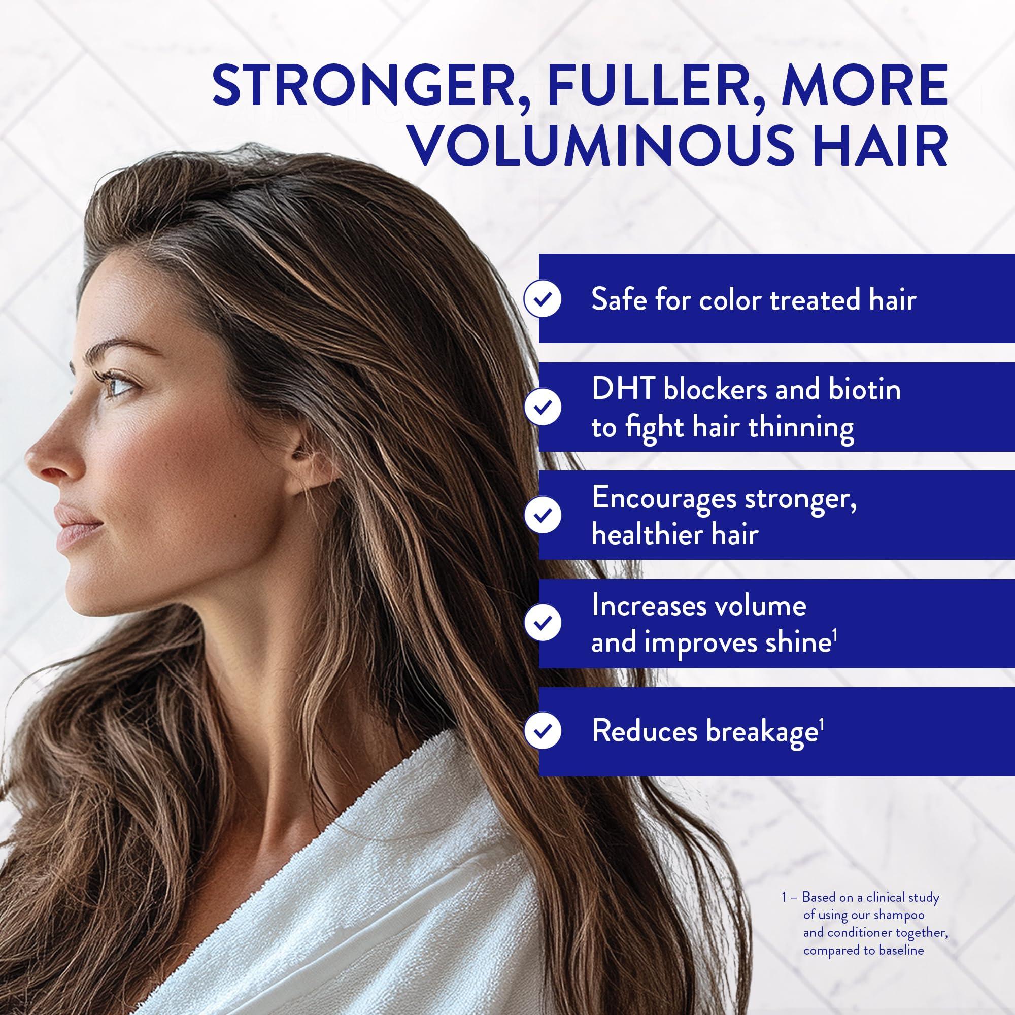 Routine Wellness Routine Wellness Anti-Thinning Shampoo and Conditioner Set for Thinning Hair - Biotin DHT Blocker Women & Men - Color Safe Shampoo for Hair Loss & Healthier Growth - Rose Hips (Pack of 2)