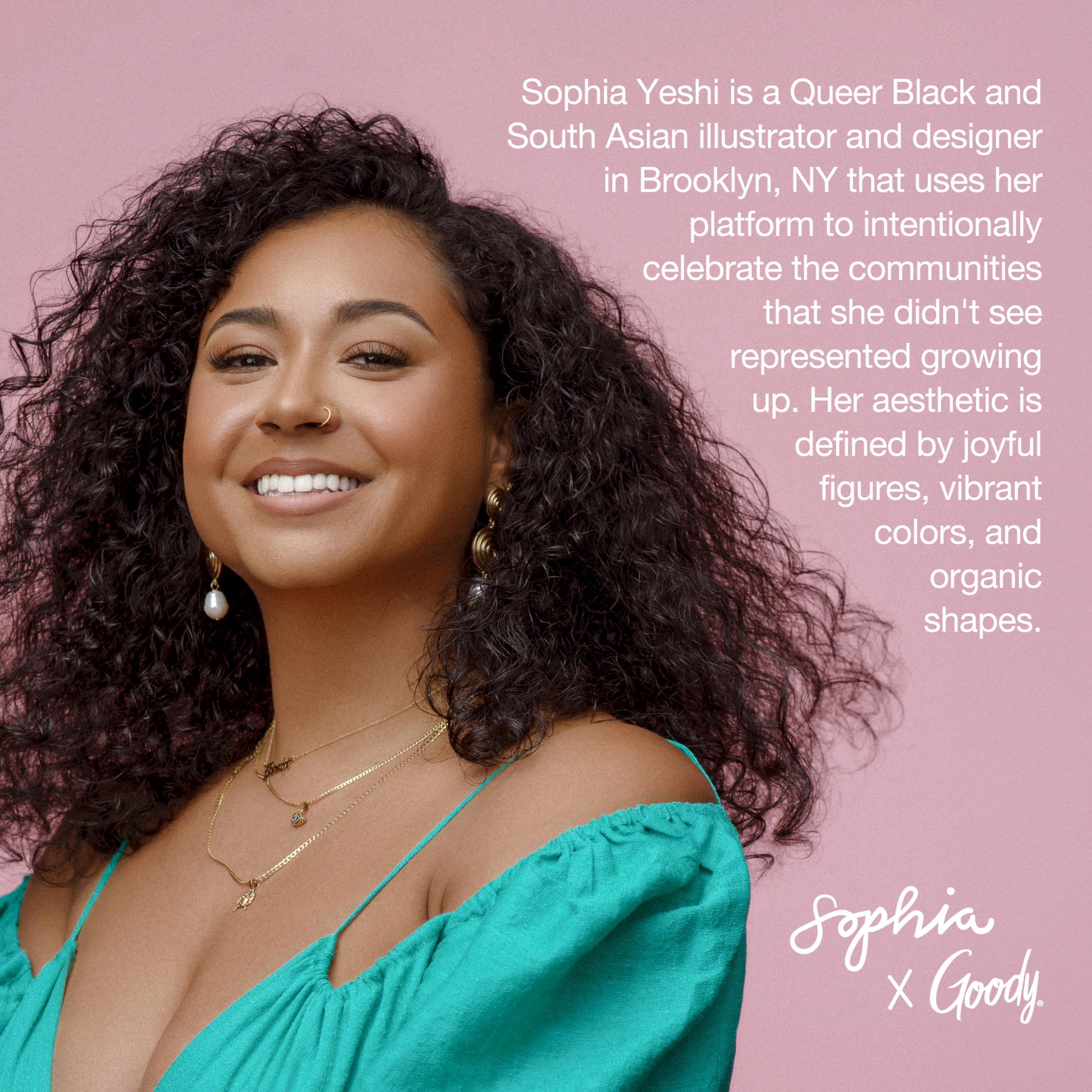 GOODY Goody X Sophia Yeshi SlideProof Claw Clip, Hair Clip for Women & Men, Secure Grip, For Medium-Thick Hair, Orange & Pink, Extra Large