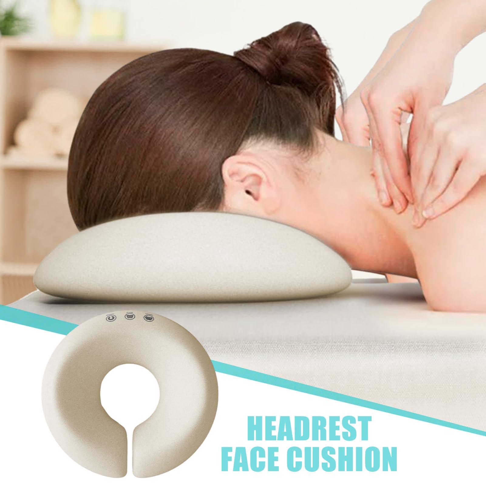 GEUGECY Massage Face Cradle Cushion, Massage Bed Headrest Pillow, Massage Head Rest for Bed, Face Down Cushion, Massage Face Pillow, Comfortable U-Shaped Headrest Face Rest Neck Head Cushion for Massage Spa