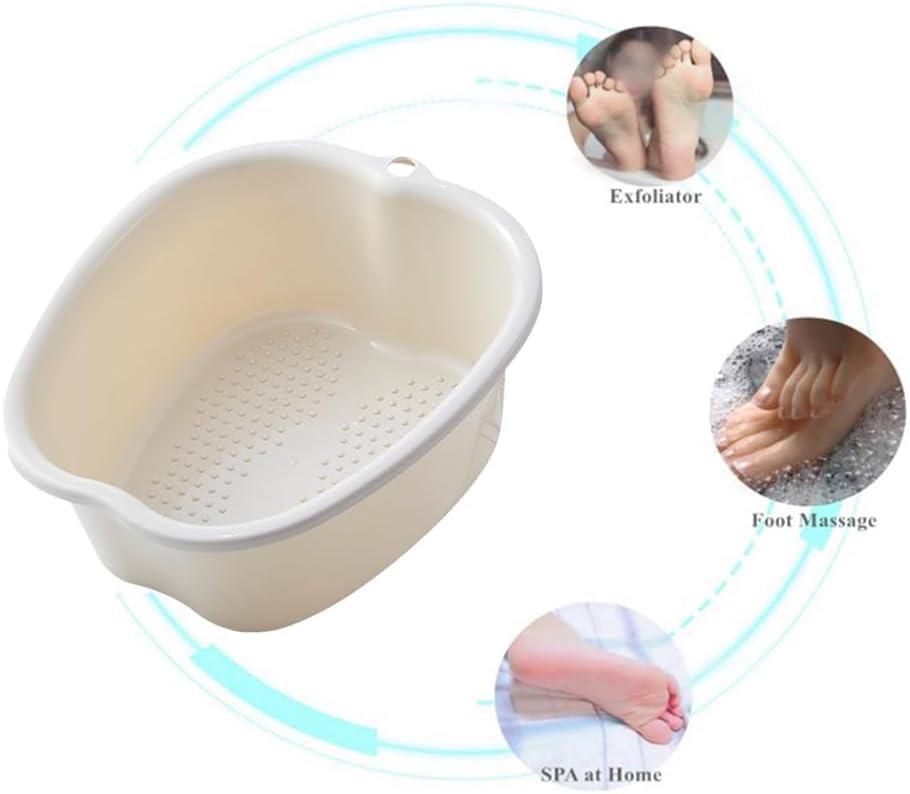 Chpbolly Chpbolly Foot Soaking Tub,Large Size Sturdy Soaking Feet Bucket Massager Tub Exfoliation,Callus Foot Spa Bath Bucket for Women and Men (White)