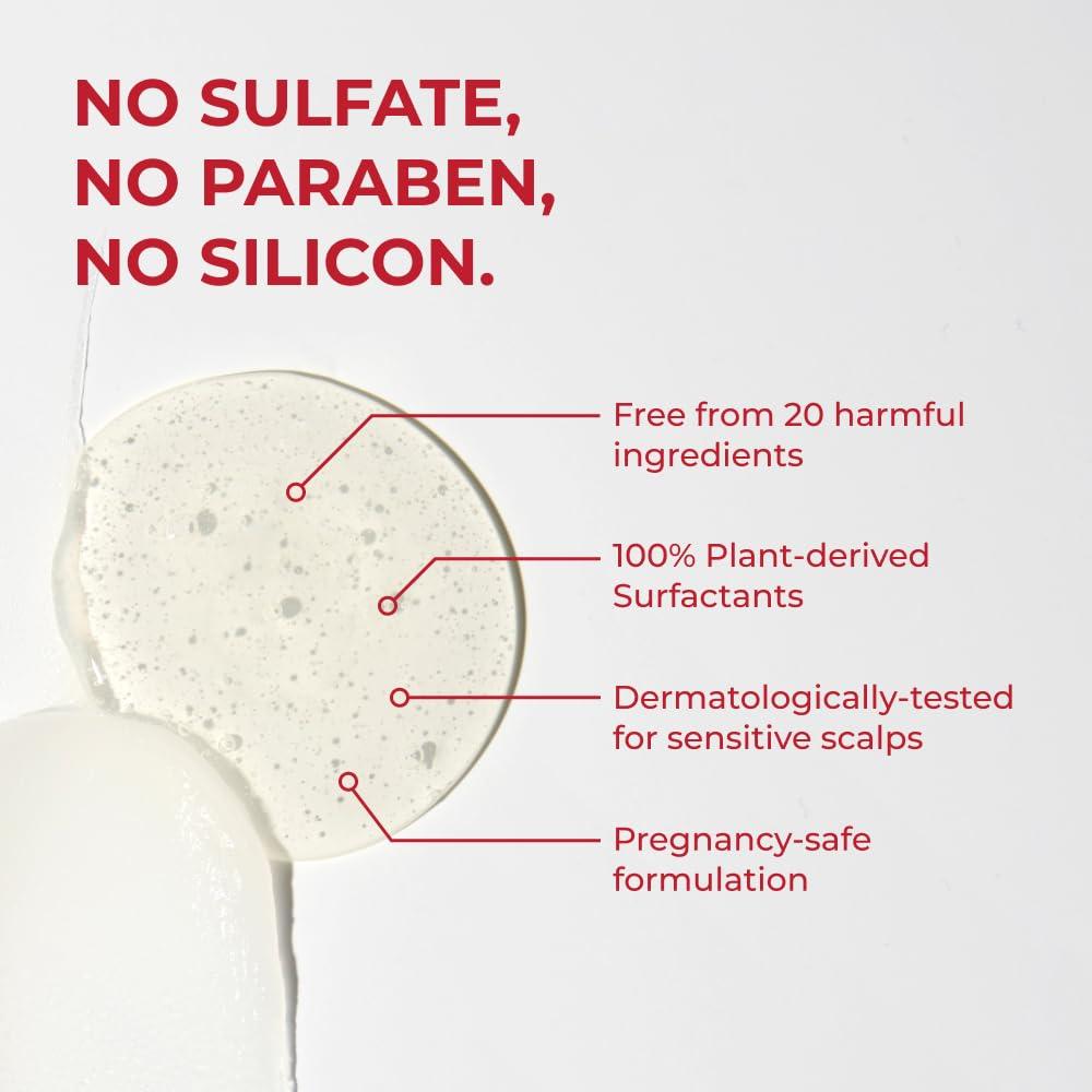 MOEV MOEV ANNURCATIN Shampoo, Biotin Hair Growth Volumizer Korean Anti Hair Loss Shampoo for Women, Build Lift, Natural Sulfate and Paraben-Free Apple Fresh Cleanser, Strengthens Weak Hair 10.14 fl.oz.