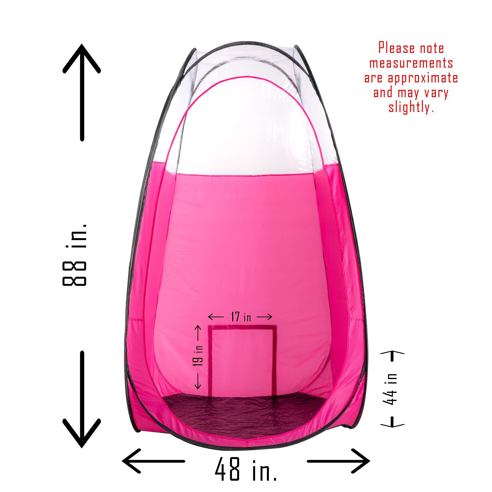 Naked Sun Pink Spray Tanning Tent Pop Up Portable Booth with Carry Bag Extra Large