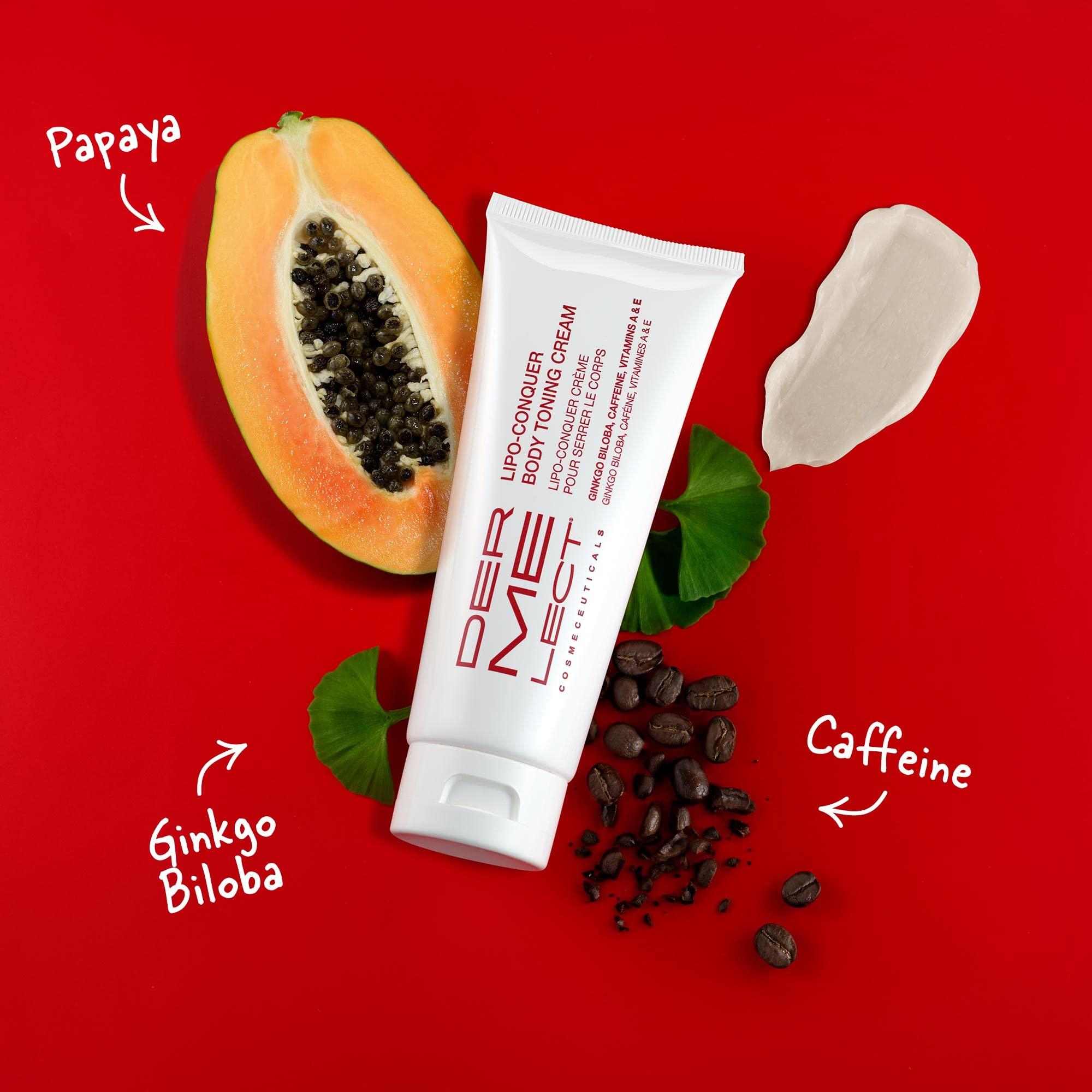 Dermelect Cosmeceuticals Dermelect Lipo Conquer Body Toning Cream for Body Anti Aging Cream with Retinol, Caffeine, Ginkgo Biloba, Tightening & Firming for Love Handles Cellulite Sagging Loose Skin Dimpling Stretch Marks 4 oz