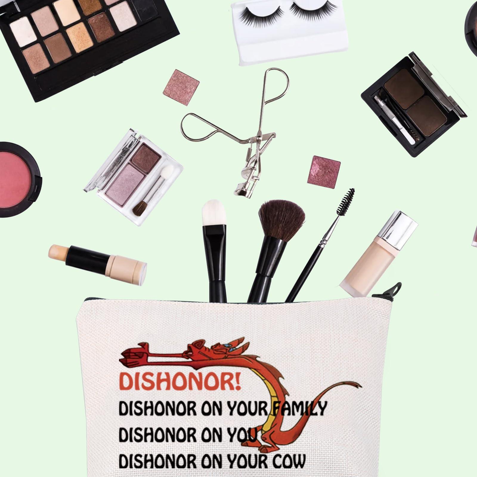 FOTAP Mushu Dishonor On Your Cow Makeup Bag Mushu Dragon WDW Magic Kingdom Gift Family Trip Gift Mushu Lover Gift (your cow)