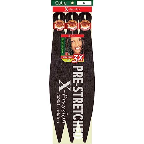 X-Pression MULTI PACK DEALS! Outre Synthetic Hair Braids X-Pression Kanekalon 3X Pre Stretched Braid 52" (1-PACK,M27/30/613) …