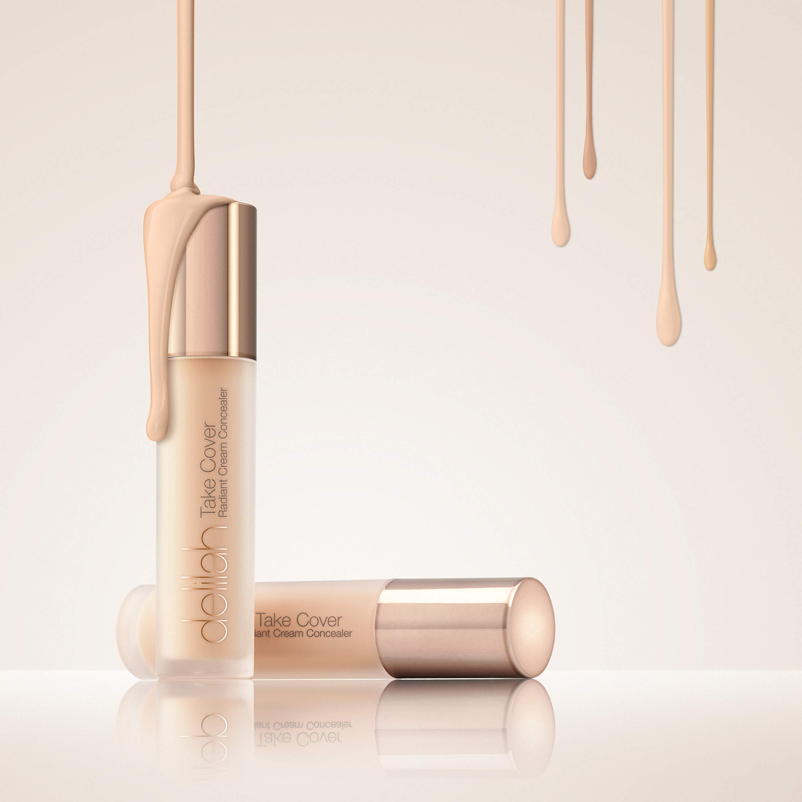 Delilah delilah - Take Cover Radiant Cream Concealer - Marble - Easily Blendable, Hydrating, Long-Lasting, Light Reflecting, Imperfections Corrector - Enriched with Vitamin E - Medium to Full Coverage-0.12 Oz