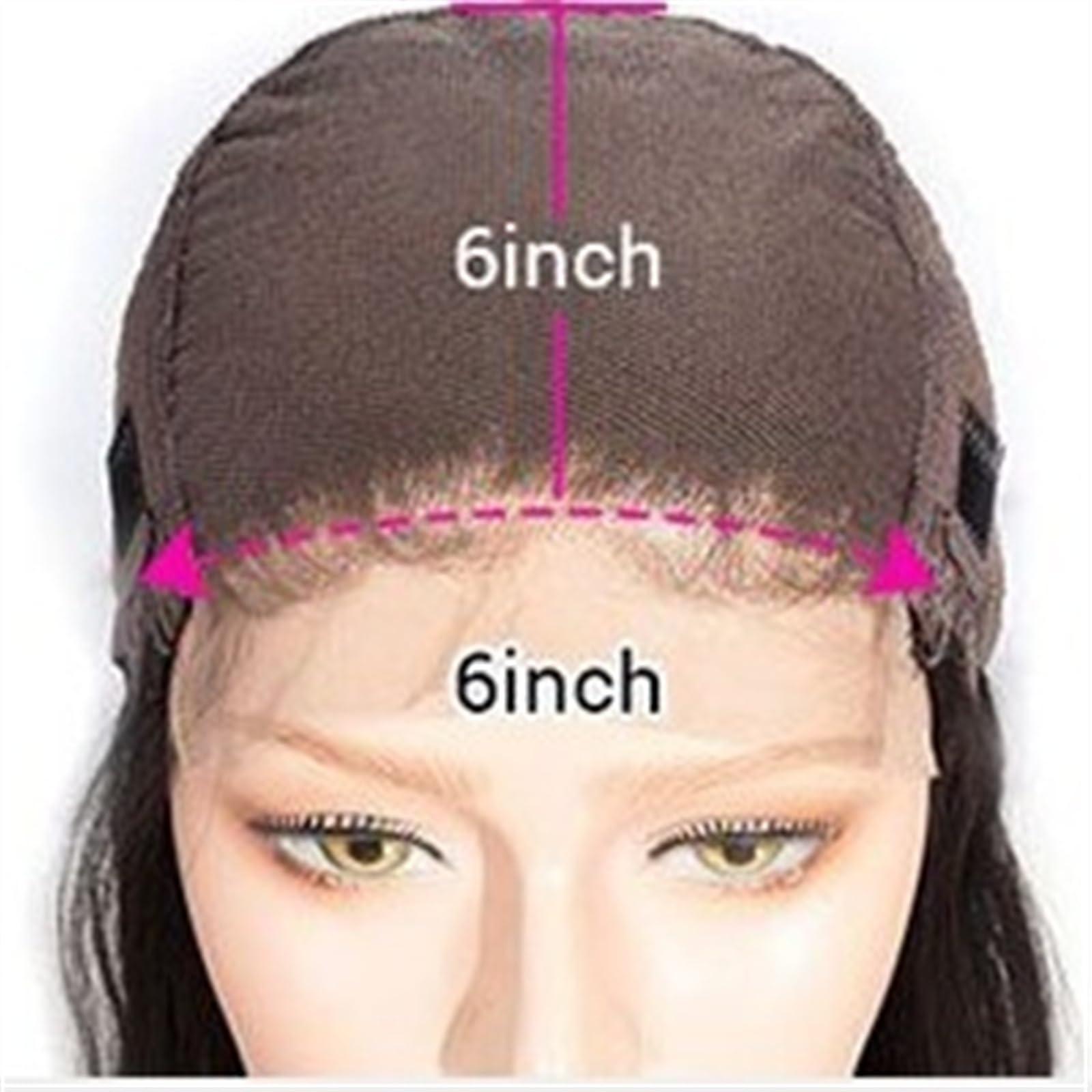 WAOCEO Wigs HD Transparent 6x6 Lace Closure Wig Pre-plucked Straight Peruvian Human Hair Wig 14-40 Inch Remy Hair Straight Lace Closure Wigs for Women for Daily Party (Color : 6X6 closure wig 180 density,