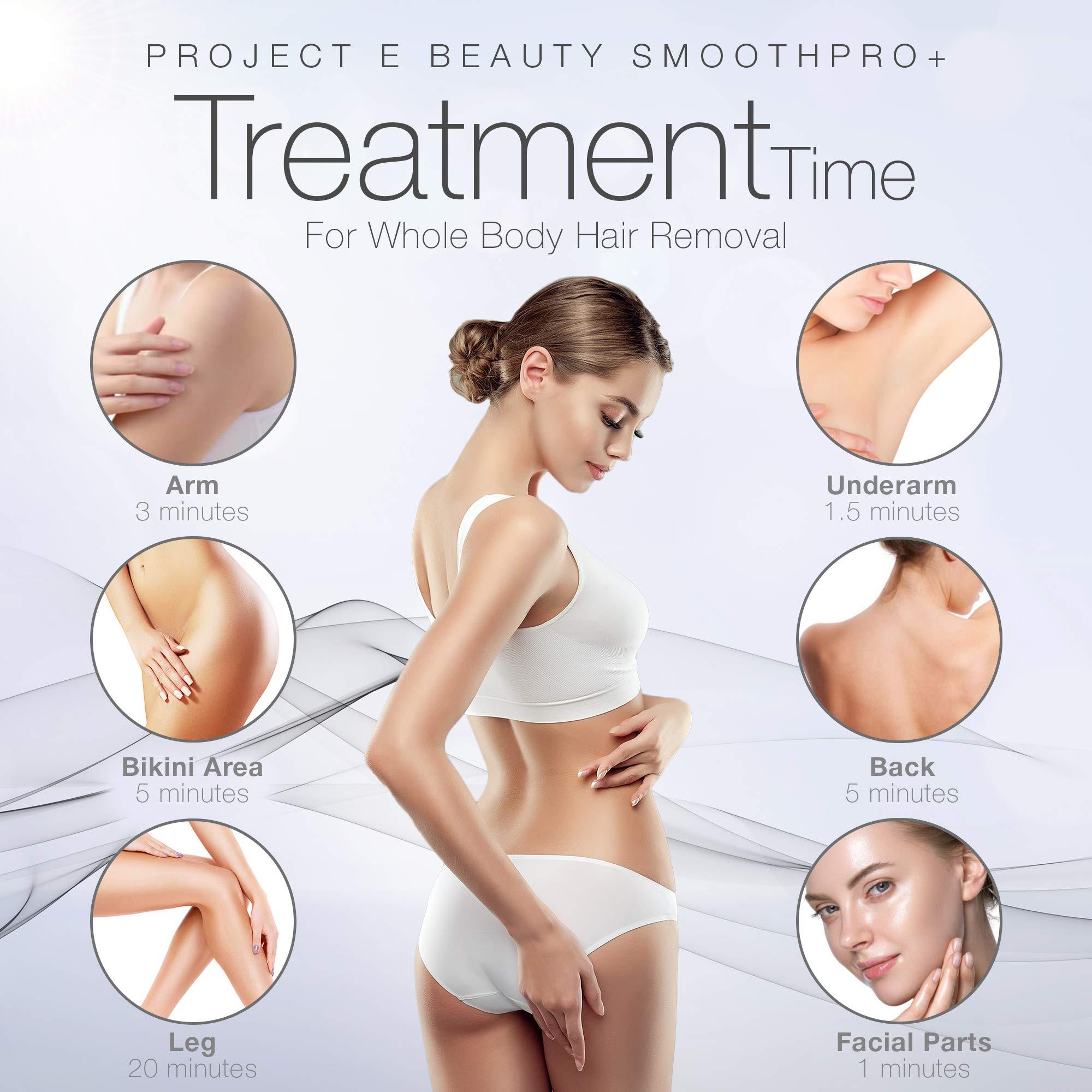 Project E Beauty SmoothPro+ IPL Hair Removal Device by Project E Beauty | Intense Pulsed Light | FDA Cleared | Permanent Hair Reduction | 300,000 Flashes Permanent | Painless | 5 Energy Levels | Stop Hair Regrowth
