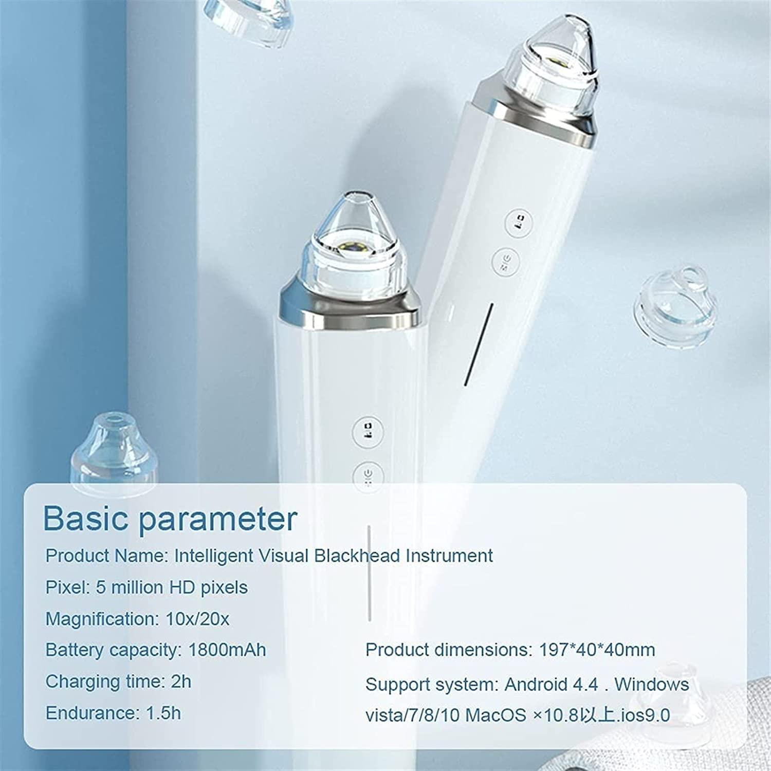 Dongng Dongng Pore Cleaner Vacuum Suction Blackhead Remover Electric Pimple Suction Vacuum Suction Blackhead with Camera and 6 Interchangeable Probes LCD Screen Ideal Gift