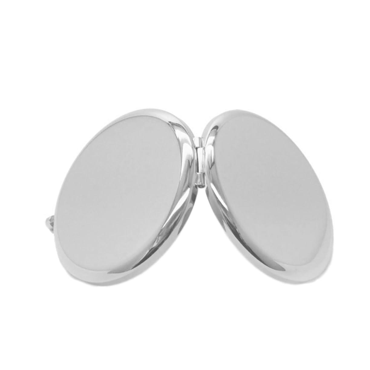 OSOLADY OSOLADY Double Side Mirror Folding Poratble Mirror Makeup Mirror Pocket Mirror Circle Mirrors Mirror for Purse Portable Mirror Double Sided Mirror Silver