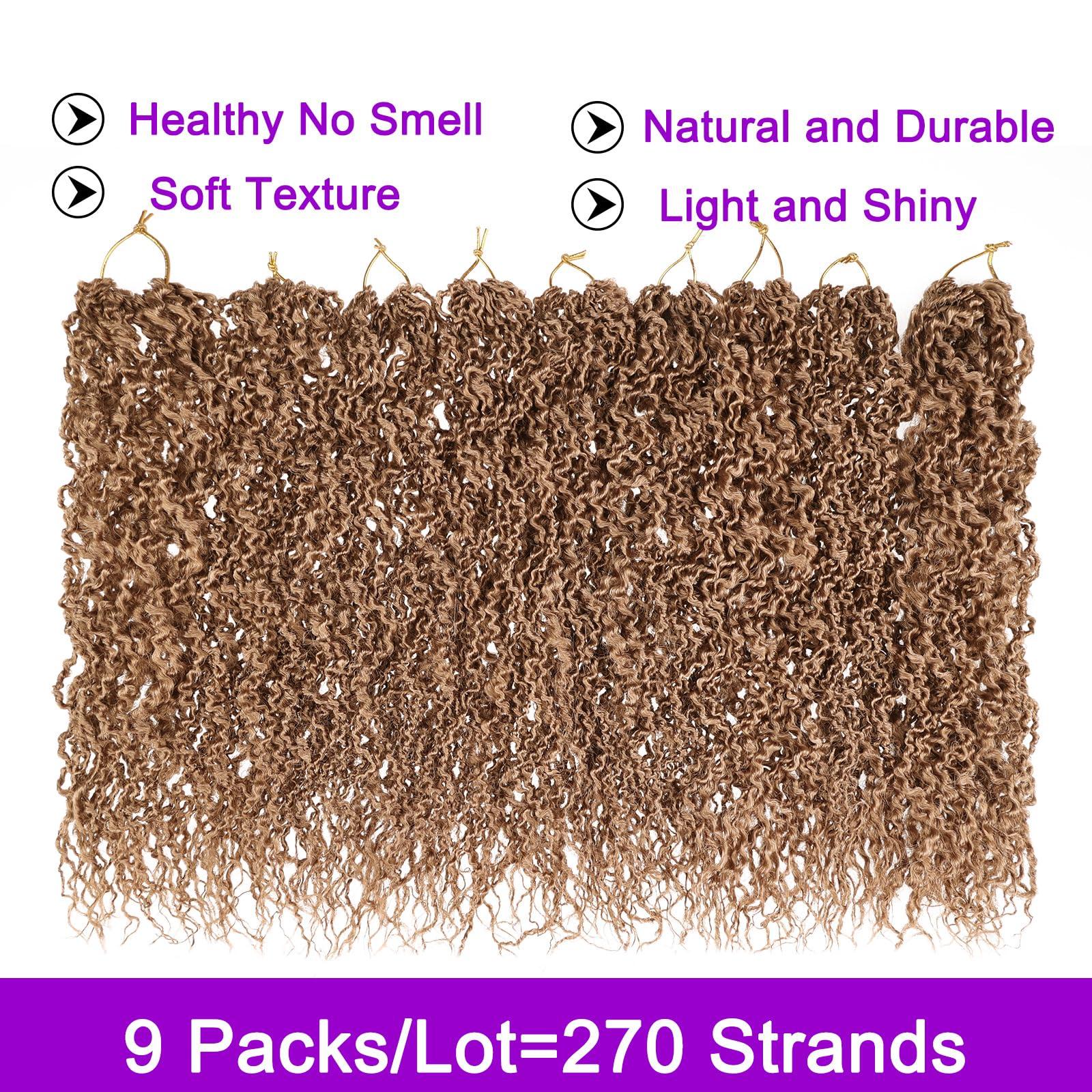 ZRQ ZRQ 12 Inch New Micro Locs Crochet Braids Light Brown Synthetic Curl Crochet Sister Locs Hair African Roots Microlocs Braids 12\'\',27