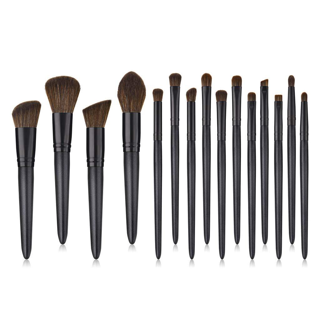 IBDRYKK IBDRYKK Foundation Eyeshadow Wooden 15PCS Cosmetic Brush Powder Black Makeup Brush Brush Hair Brush Holder Organizer
