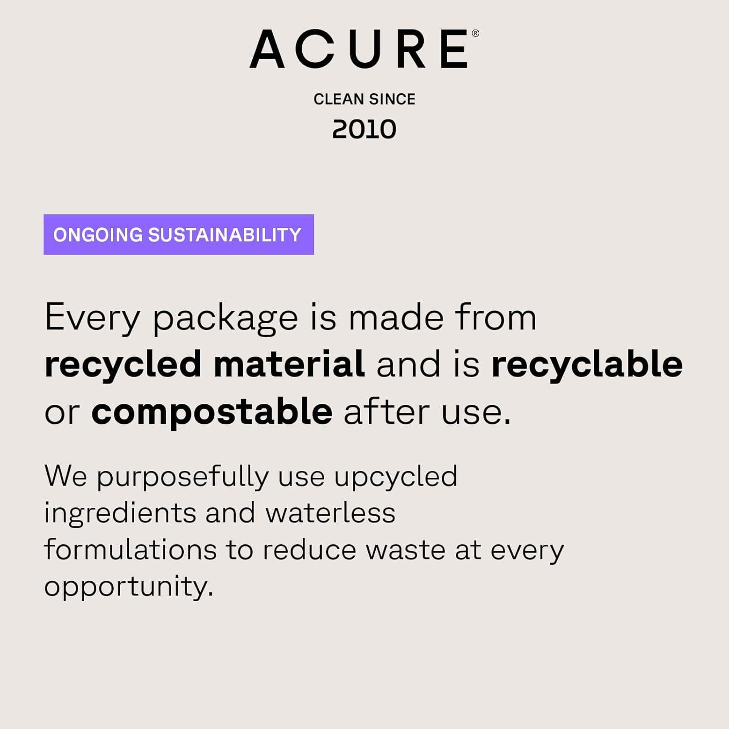 Acure Acure Revived Radiance Overnight Mask, for Fine Lines, Wrinkles & to Restore Overall Radiance to Tired Lackluster Skin, 1.7 Fl Oz