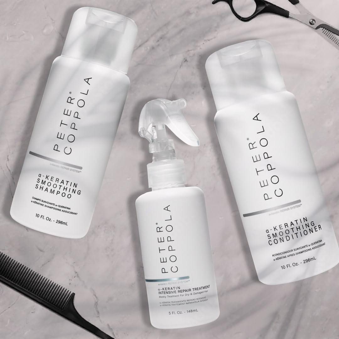 PETER COPPOLA PETER COPPOLA A-Keratin Smoothing Conditioner - Detangles, Nourishes, Eliminates Frizz, Smooths And Restores Shine - Infused With Argan Oil, Jojoba, Coconut Oil And Grape Seed Oil (10 oz)