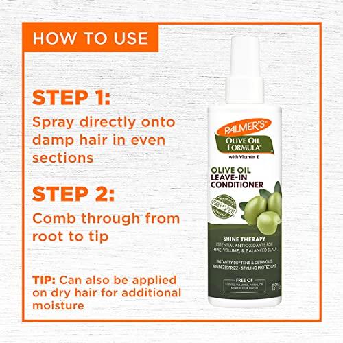 Palmer\'s Palmer\'s Olive Oil Formula Leave In Conditioner Spray, Shine Therapy, Instantly Detangle, Soften and Smooth Textured and Curly Hair, 8.5 Ounces (Pack of 2)