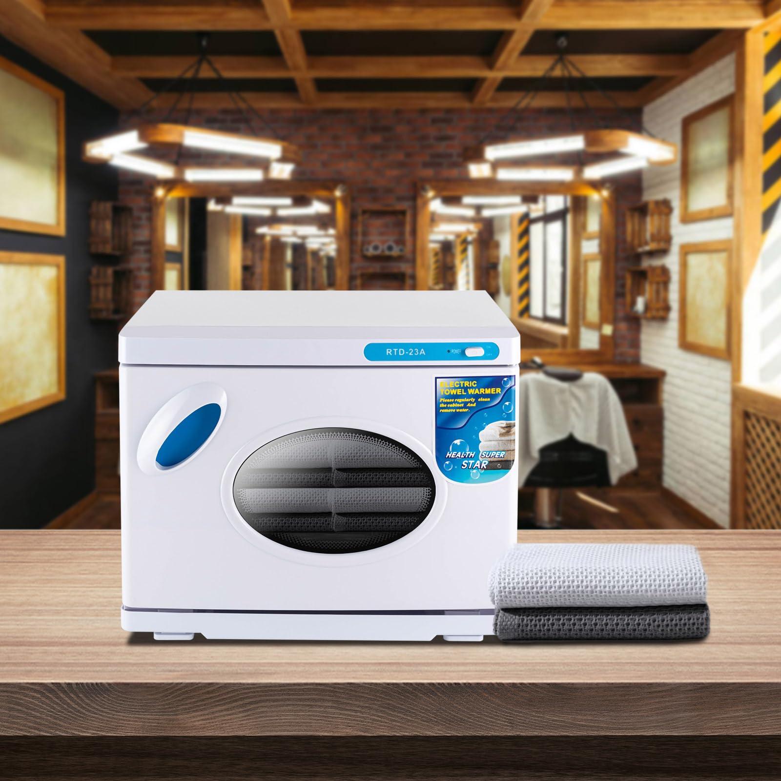 WATEBATH WATEBATH Hot Towel Warmer with clean, Professional 23L Large Capacity Hot Towel Cabinet,Spa Towel Warmers for Facial Massage Salon, Two Stainless Steel Racks