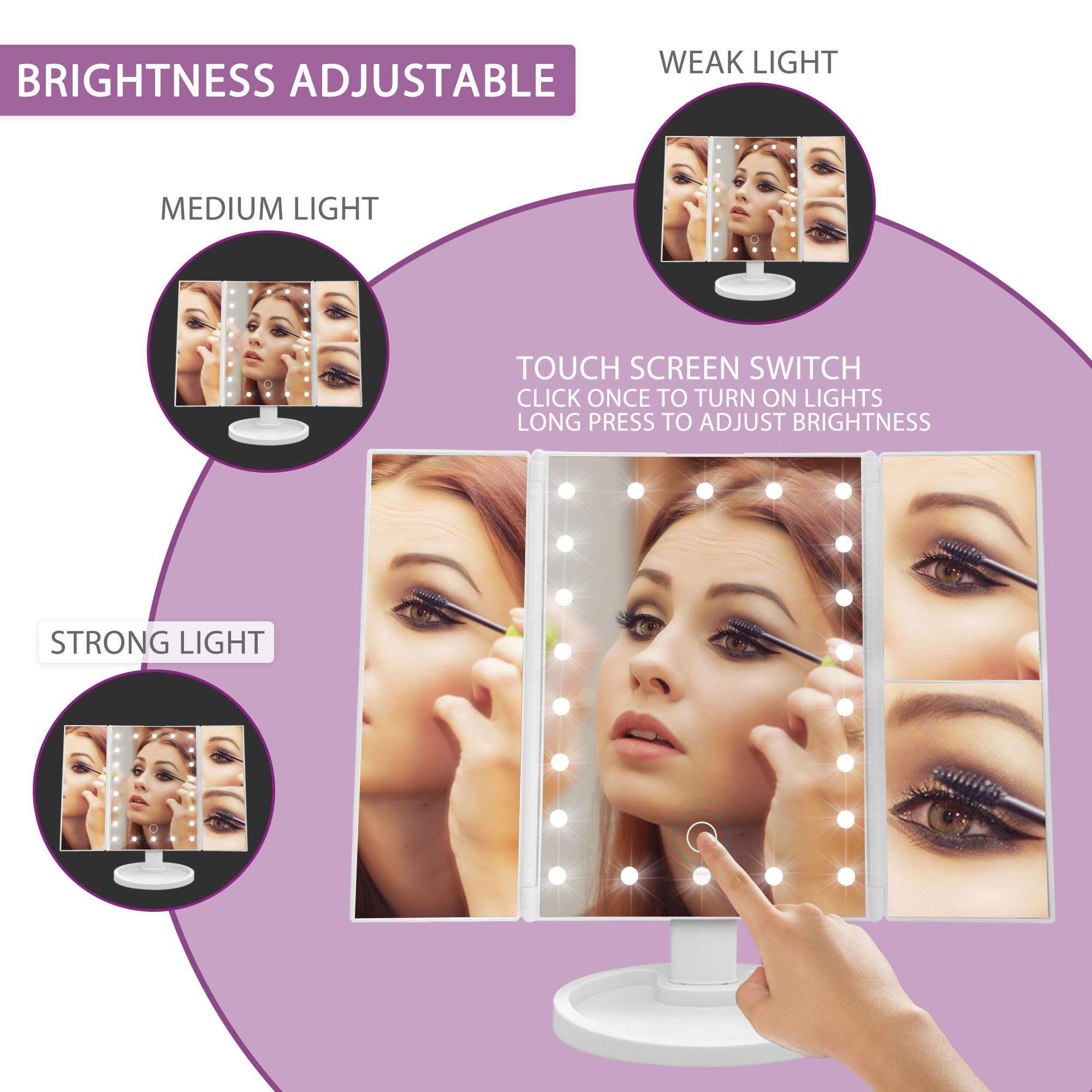 Hexagram Hexagram Christmas Mom Gifts, Gifts for Mom from Daughter, Mom Gifts for Christmas, Best Mom Gifts from Son - Christmas Mom Makeup Gifts - Mom Make up Mirror with Lights Gifts