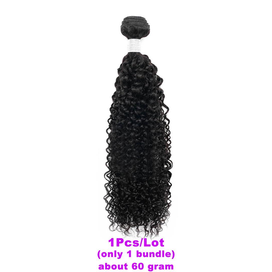 Adhdyuud Bundle Jerry Curly Human Hair Bundles Remy Indian Hair Extensions Black Color Double Wefts Curly Hair 3Pcs/Lot 20inches