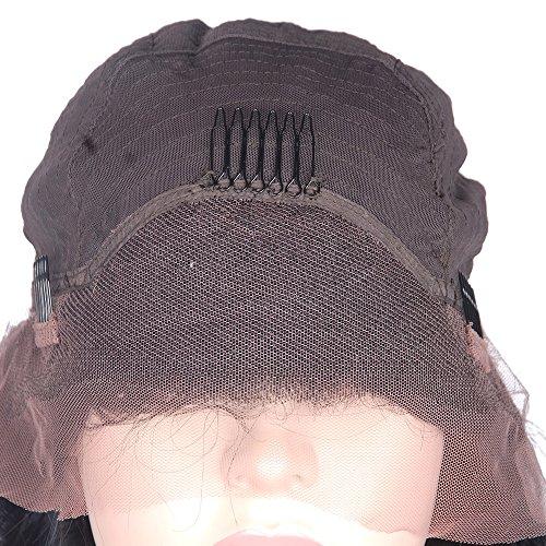 Mike & Mary Mike & Mary® Indian Remy Hair Lace Front Wigs Body Wave for Black Women with Baby Hair (12inch, #1 Jet Black)