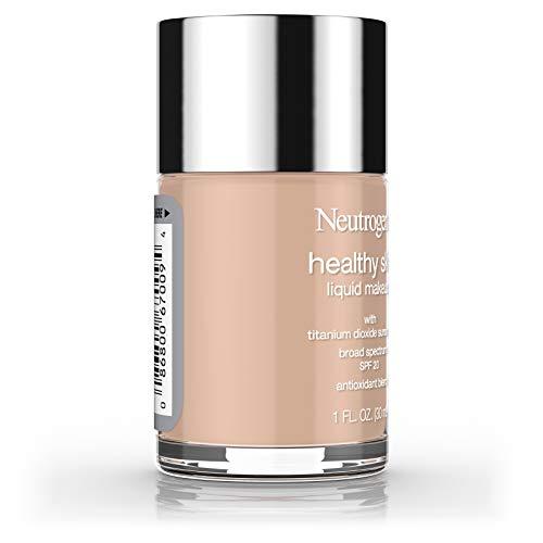 Neutrogena Neutrogena Healthy Skin Liquid Makeup Foundation, Broad Spectrum SPF 20 Sunscreen, Lightweight & Flawless Coverage Foundation with Antioxidant Vitamin E & Feverfew, 90 Warm Beige, 1 fl. oz