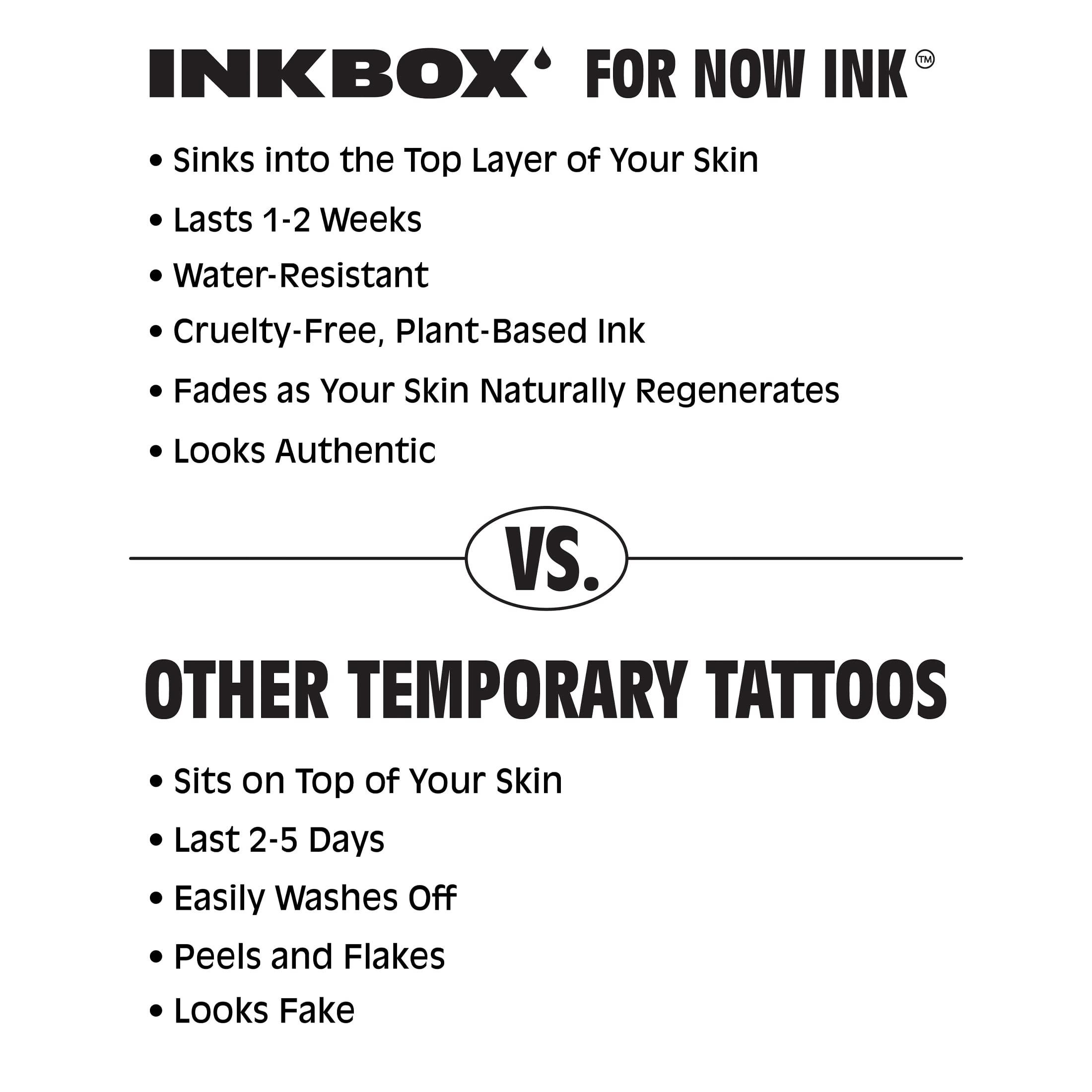 inkbox Inkbox Temporary Tattoos, Extra-Large Semi-Permanent Tattoo, One Premium Easy, Long Lasting, Water-Resistant Temp Tattoo with For Now Ink-Lasts 1-2 Weeks, Supernatural Tattoo 5.5x9 in, Into the Grave